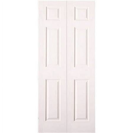Masonite Bi-Fold 36 in. x 80 in. 6-Panel Door Prefinished Painted in White 0201615360792VVV980010