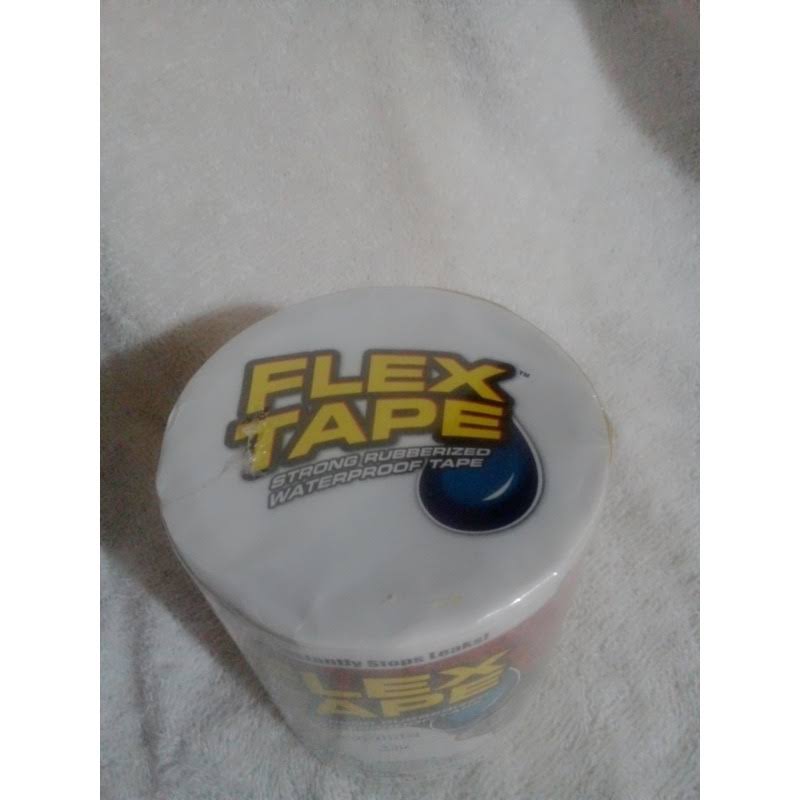 Flex Tape Strong Rubberized Waterproof Tape, 4 Inches x 5 Feet, White