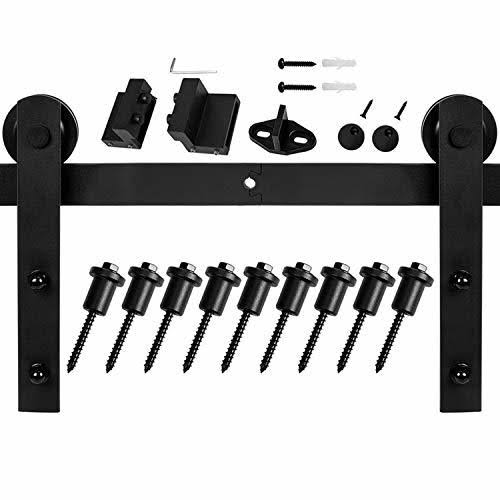 EaseLife 12 ft Heavy Duty Sliding Barn Door Hardware Track Kit,Ultra Hard Sturdy- New