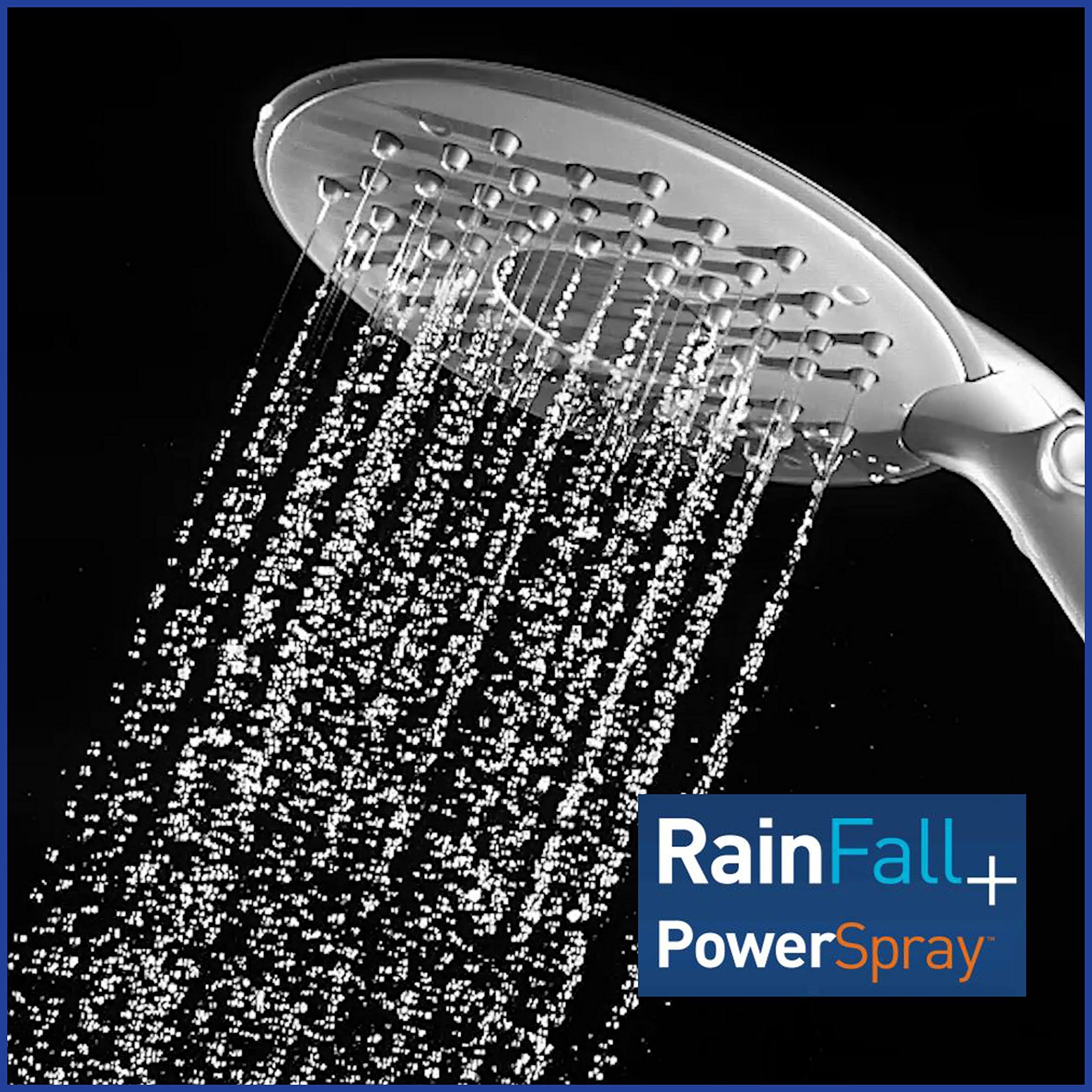 Waterpik- Cf-201e- Rainfall White 2 Settings Showerhead 1.8 GPM