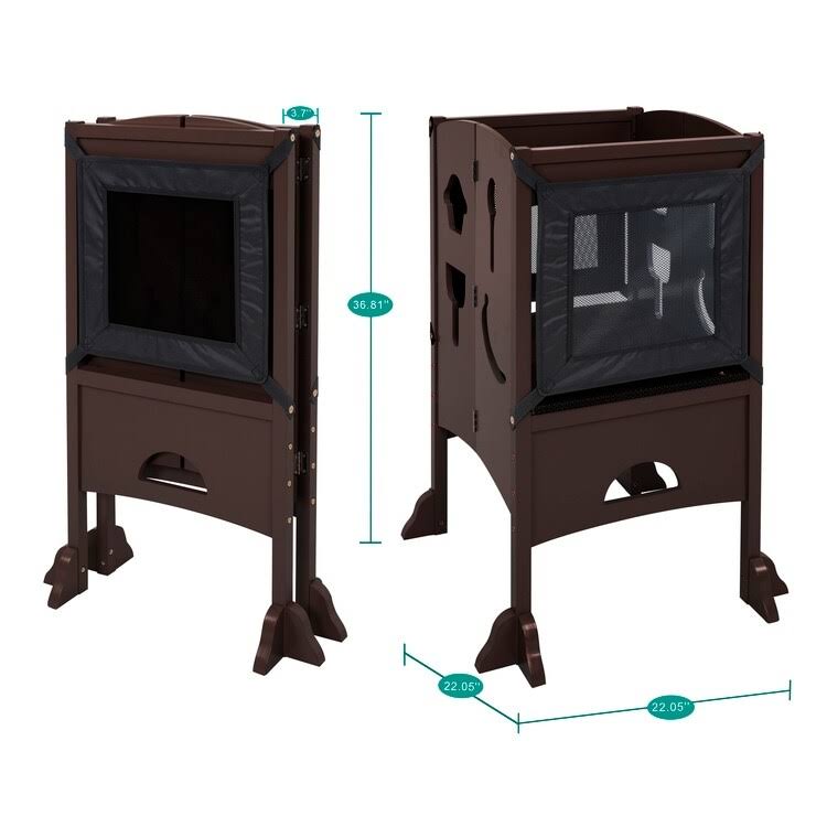 Naomi Home Kids I'm A Big Helper, Counter Stool for Kids Finish Espresso