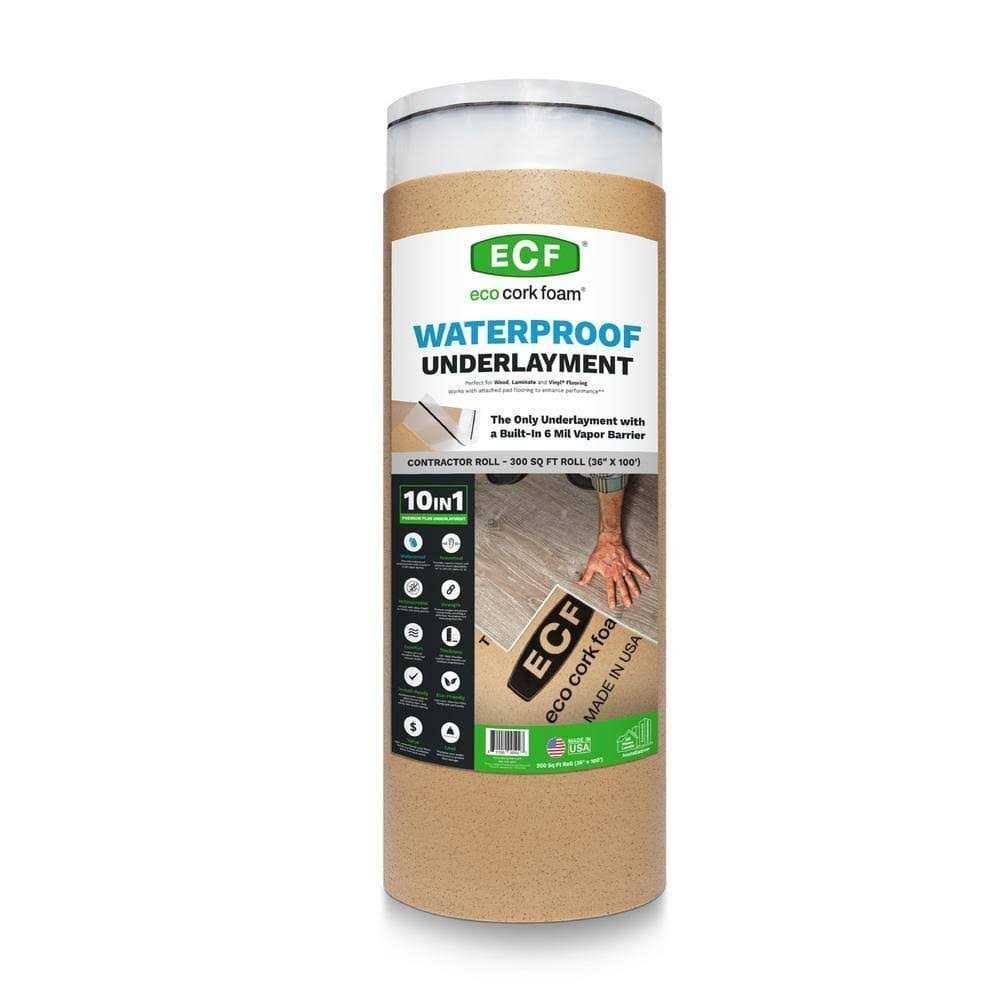 Eco Cork Foam 300 Sq. ft. 3 ft. x 100 ft. X3.2MM Waterproof