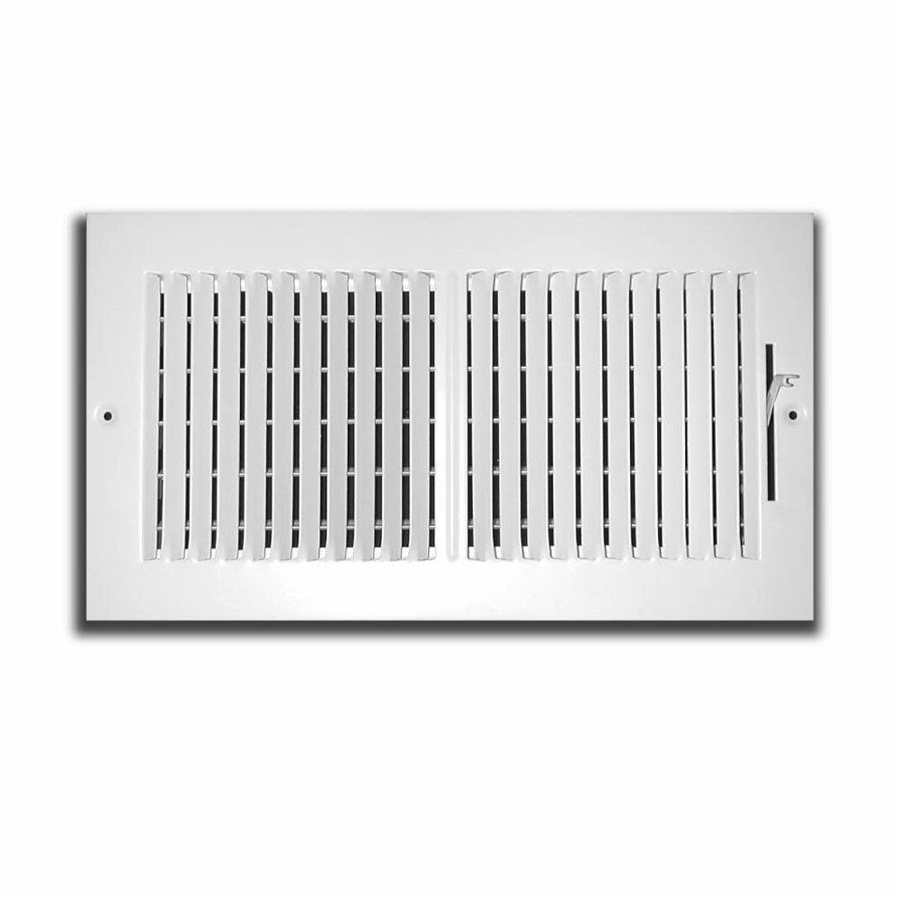 Truaire 16 in. x 10 in. 2 Way Wall/Ceiling Register, White