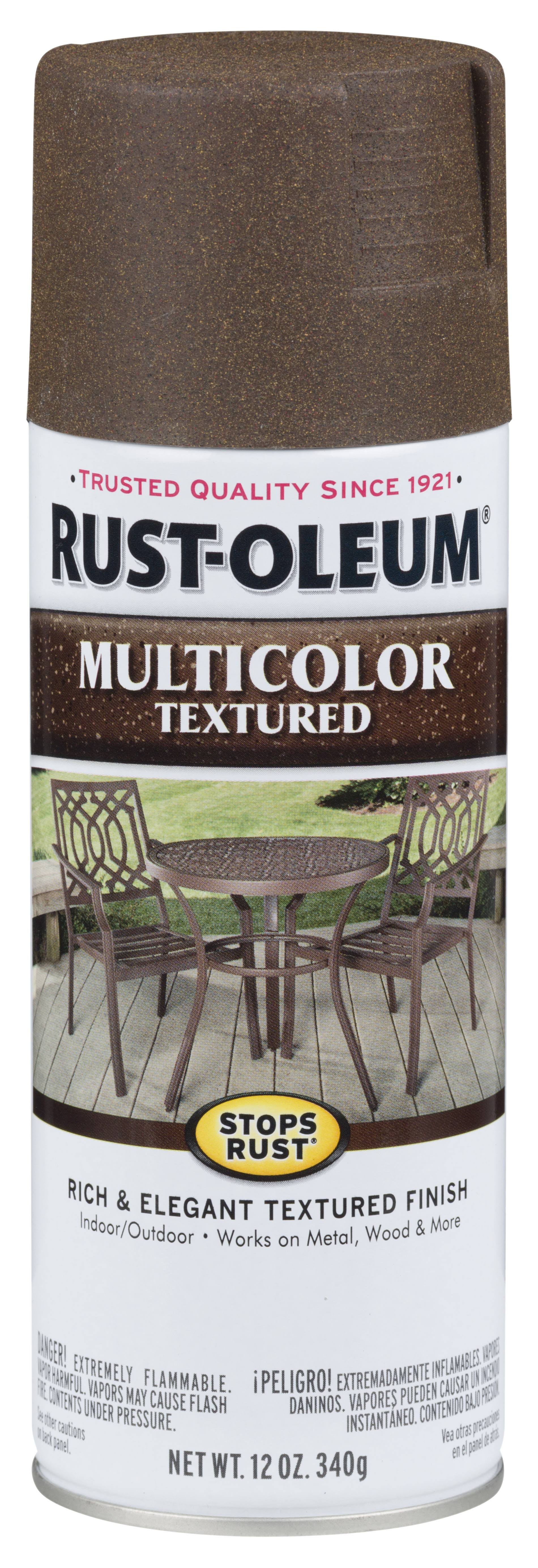 Rust-Oleum 12 oz Stops Rust Multicolor Textured Spray Paint- Autumn Brown