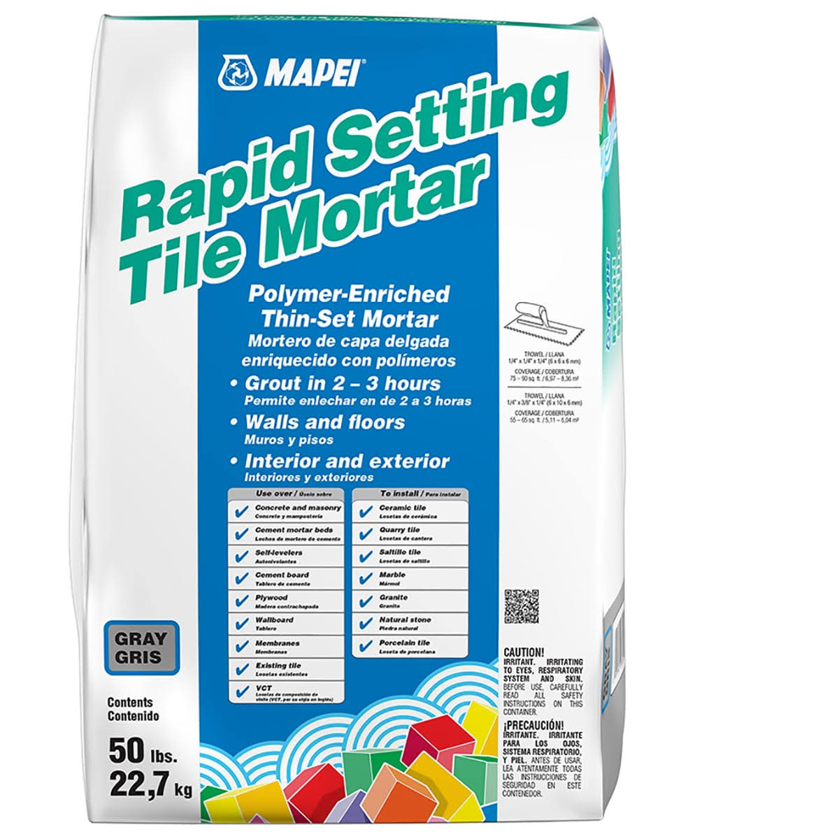 Mapei Rapid Setting 50-lb Gray Thinset Tile Mortar | 10850136