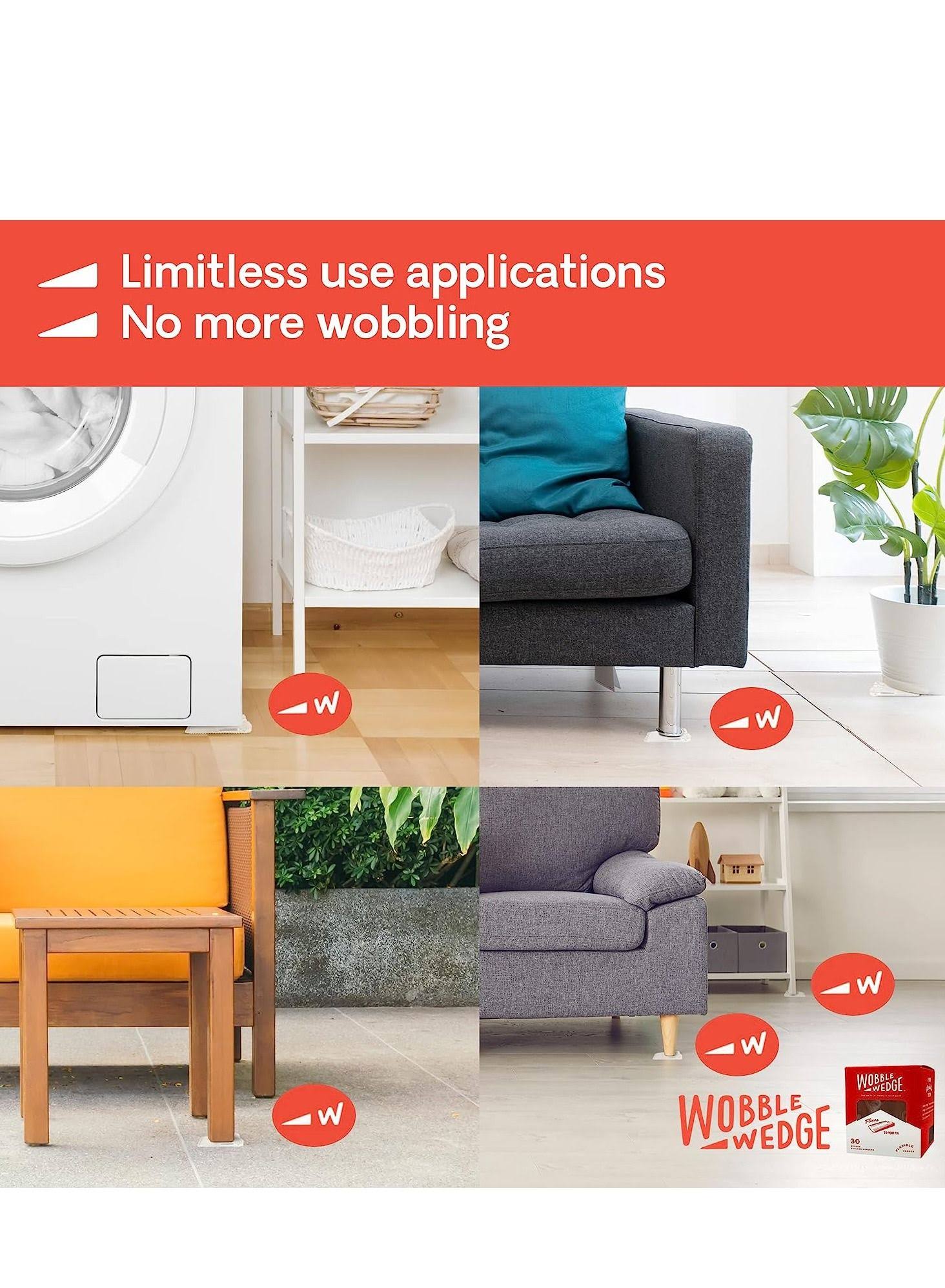 Wobble Wedges Soft Clear Furniture and Plumbing