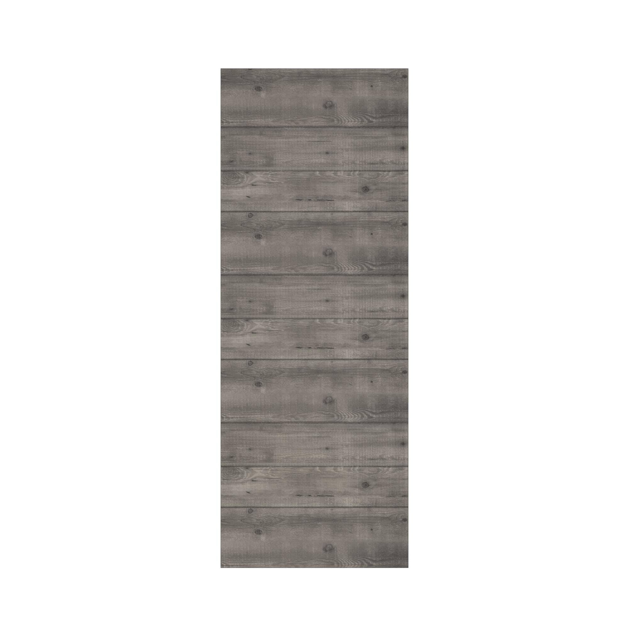 EightDoors 84 inch x 36 inch x 1-3/8 inch Gray Reclaimed Wood Look Finished (ranch) Core Flush Wood Slab Interior Barn Door