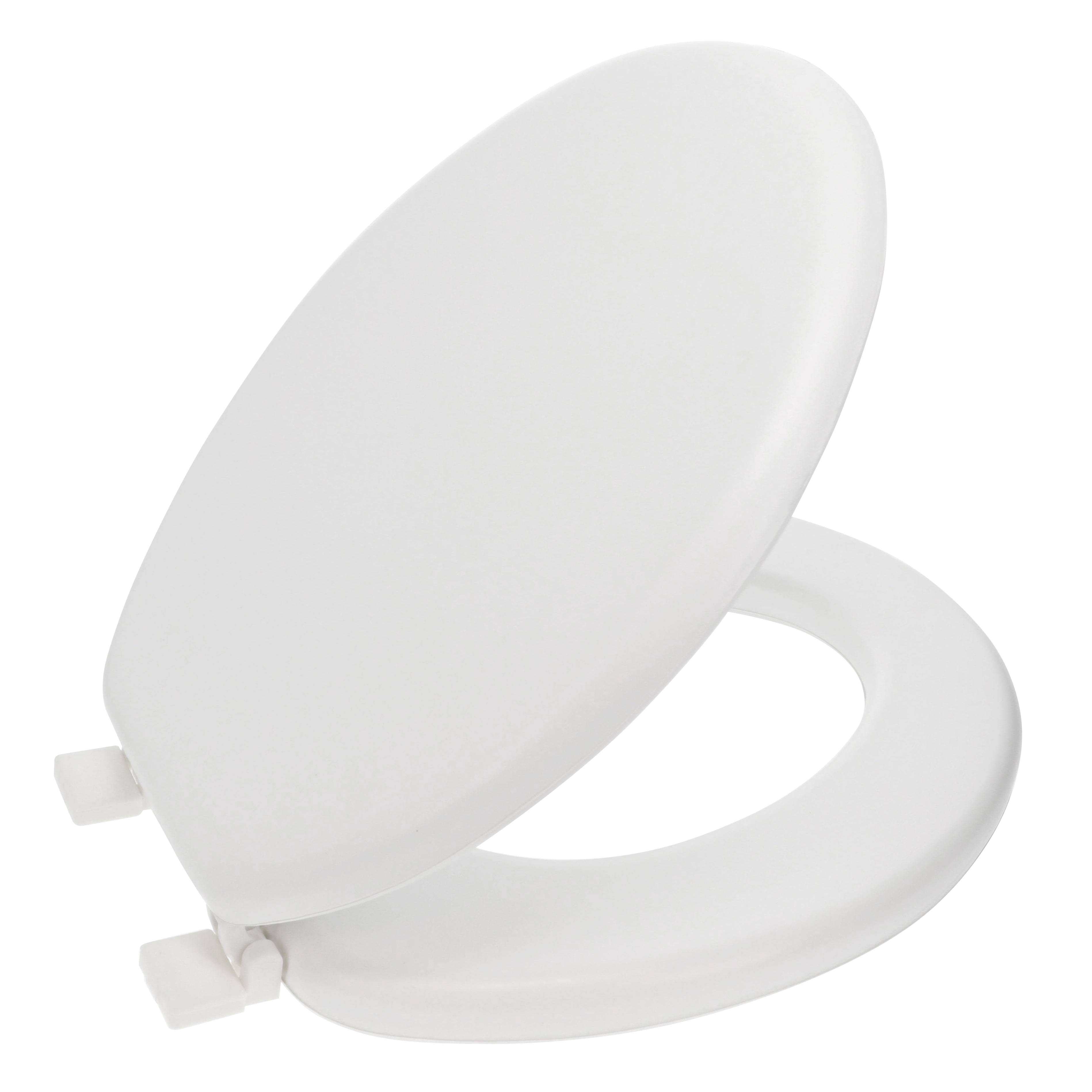 Clorox Antimicrobial Elongated Soft Cushioned Toilet Seat, White