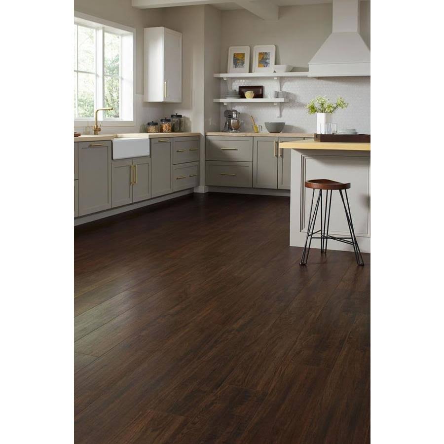 Style Selections Shady Brook Hickory 12-mm T x 8-in W x 48-in L Wood Plank Laminate Flooring in Brown | 361231-34768
