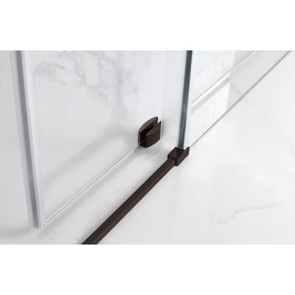 Aston SDR984EZ.UC-5680-L Coraline XL 80 inch High x 56 inch Wide Sliding Frameless Shower Door-, Bronze