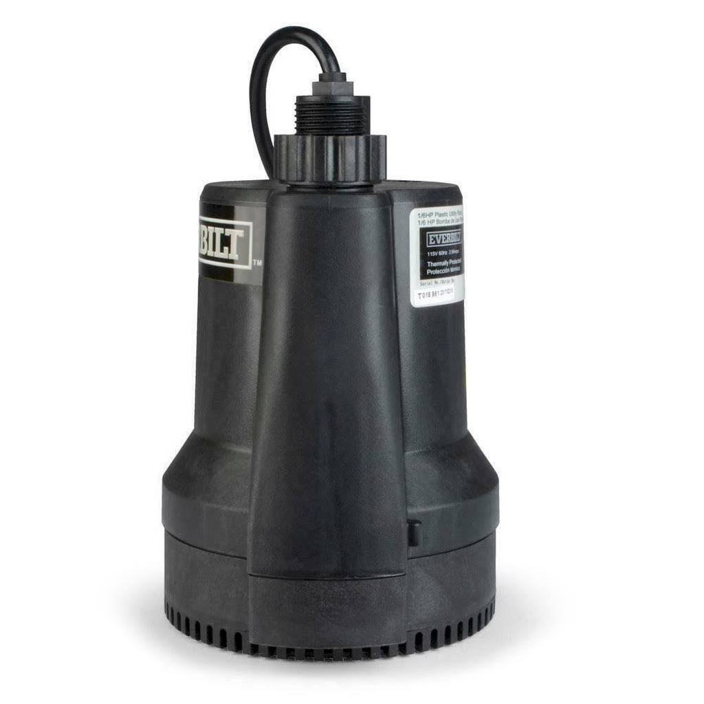 Everbilt SUP54-HD 1/6 HP Plastic Submersible Utility Pump