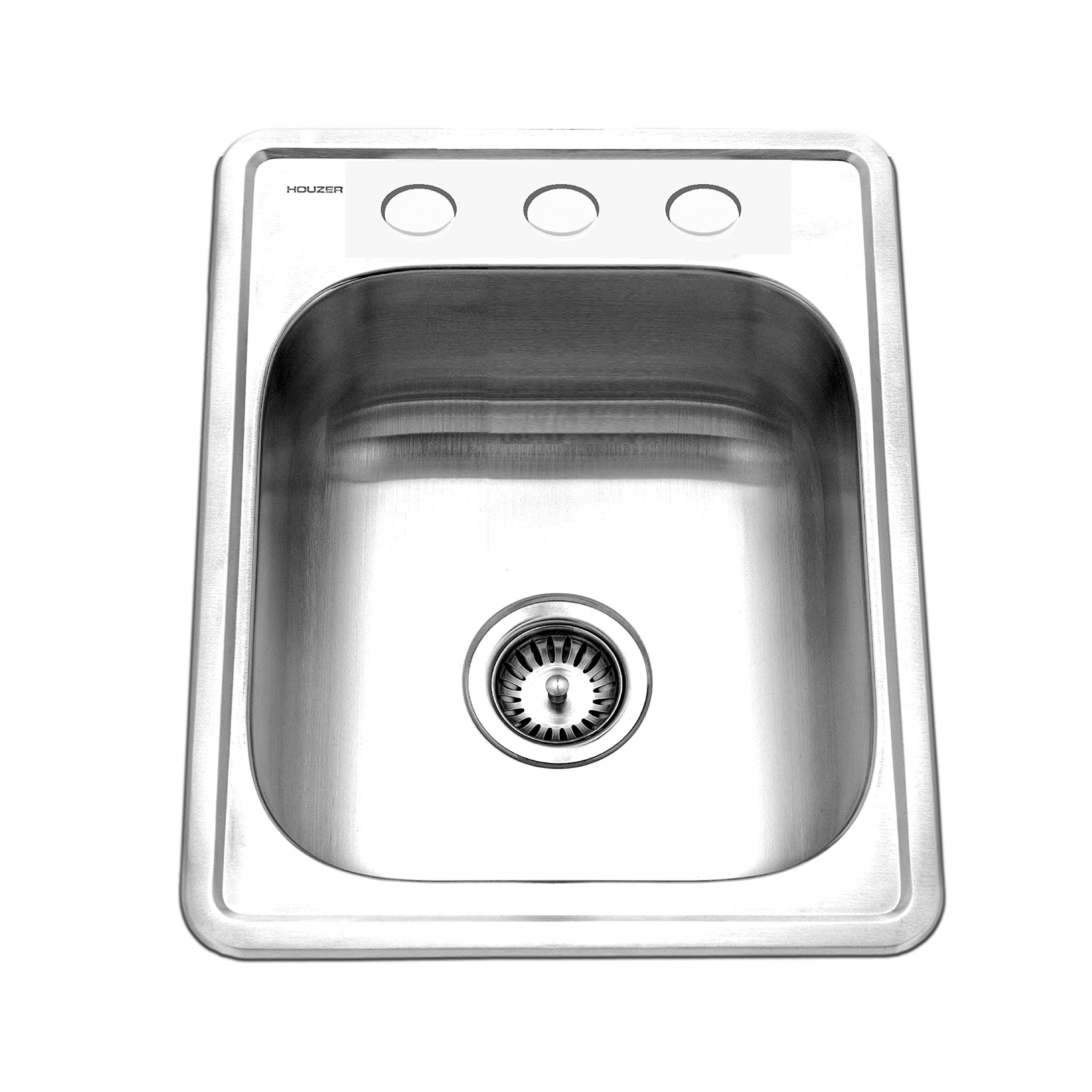 Houzer A1722-7BS-1 Glowtone Bar Sink Stainless Steel