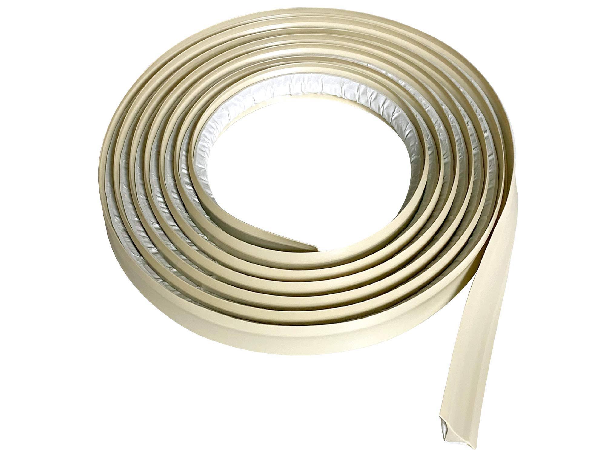 InstaTrim 3/4 in. x 10 ft. Ivory PVC Inside Corner Self-Adhesive Flexible Caulk and Trim Molding