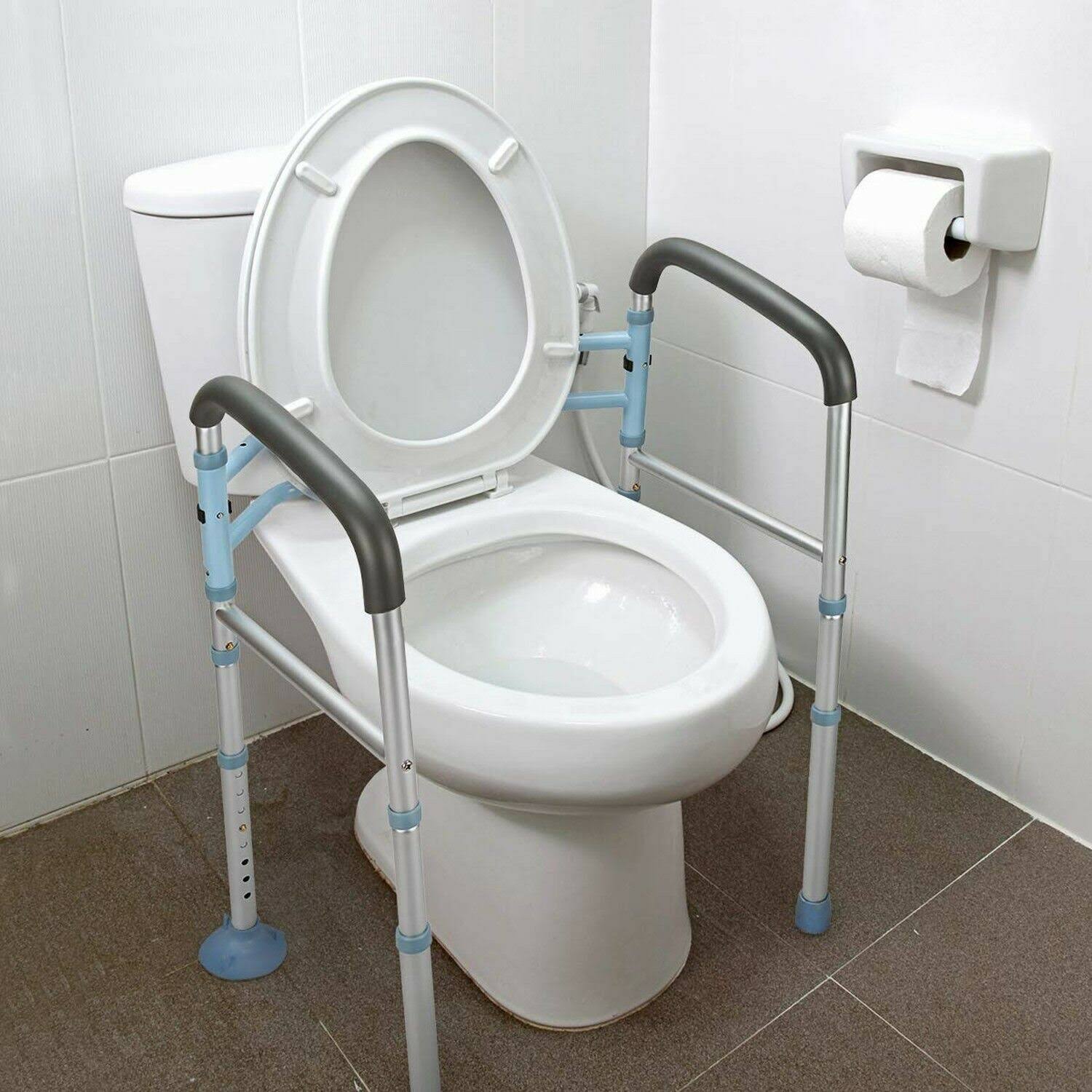 Oasisspace Stand Alone Toilet Safety Rail- Heavy Duty Medical Toilet Safety for