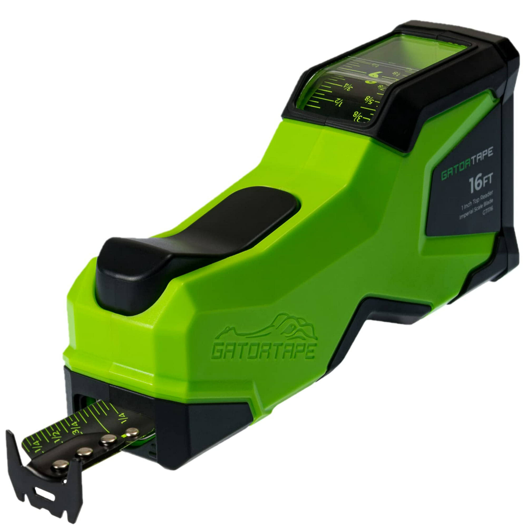 GATORTAPE Precision Top Reading Tape Measure 16ft x 1inch (Scale in inches) Easy & Accurate Internal Measurements