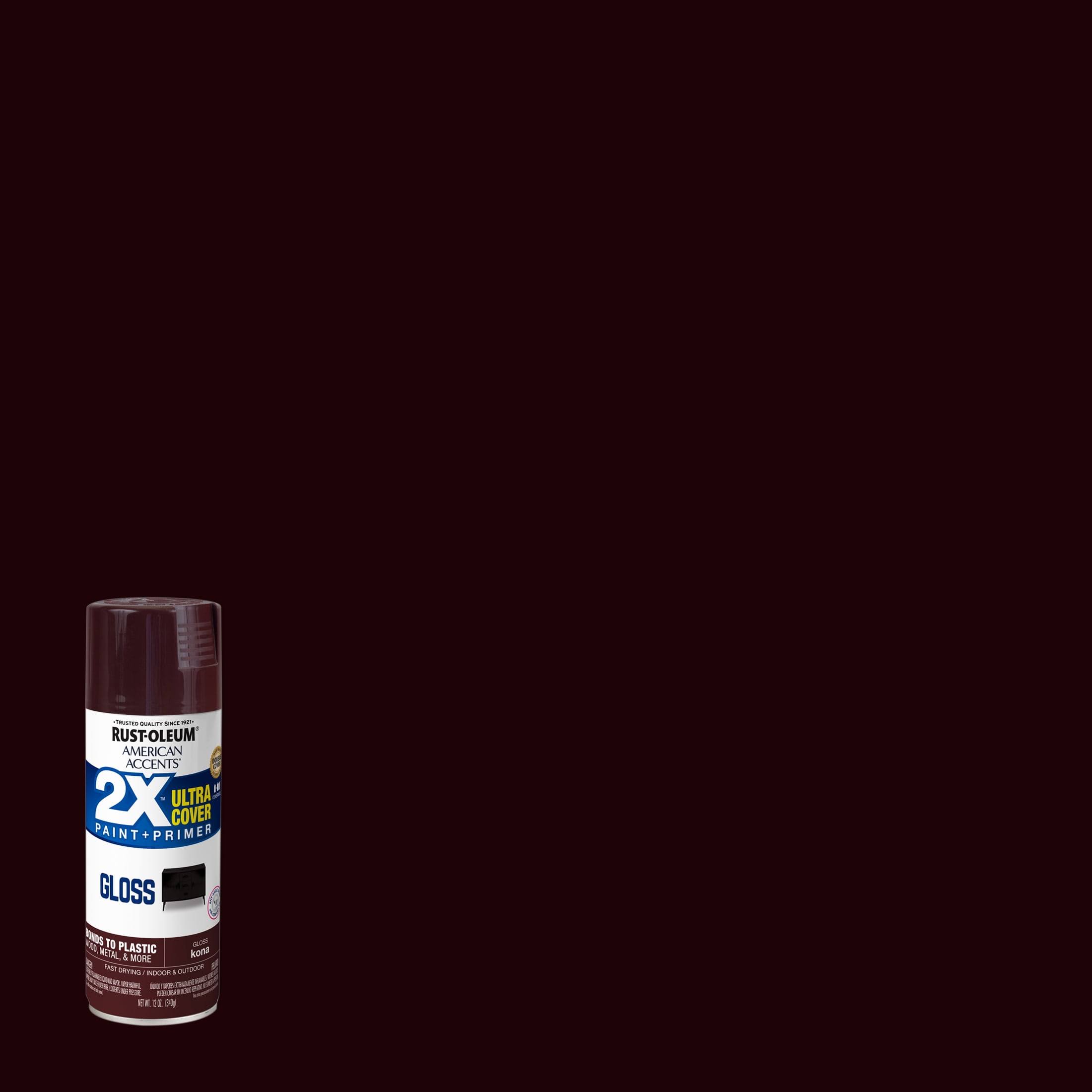 Rust-Oleum Kona Brown American Accents 2x Ultra Cover Gloss Spray Paint- 12 oz 327872