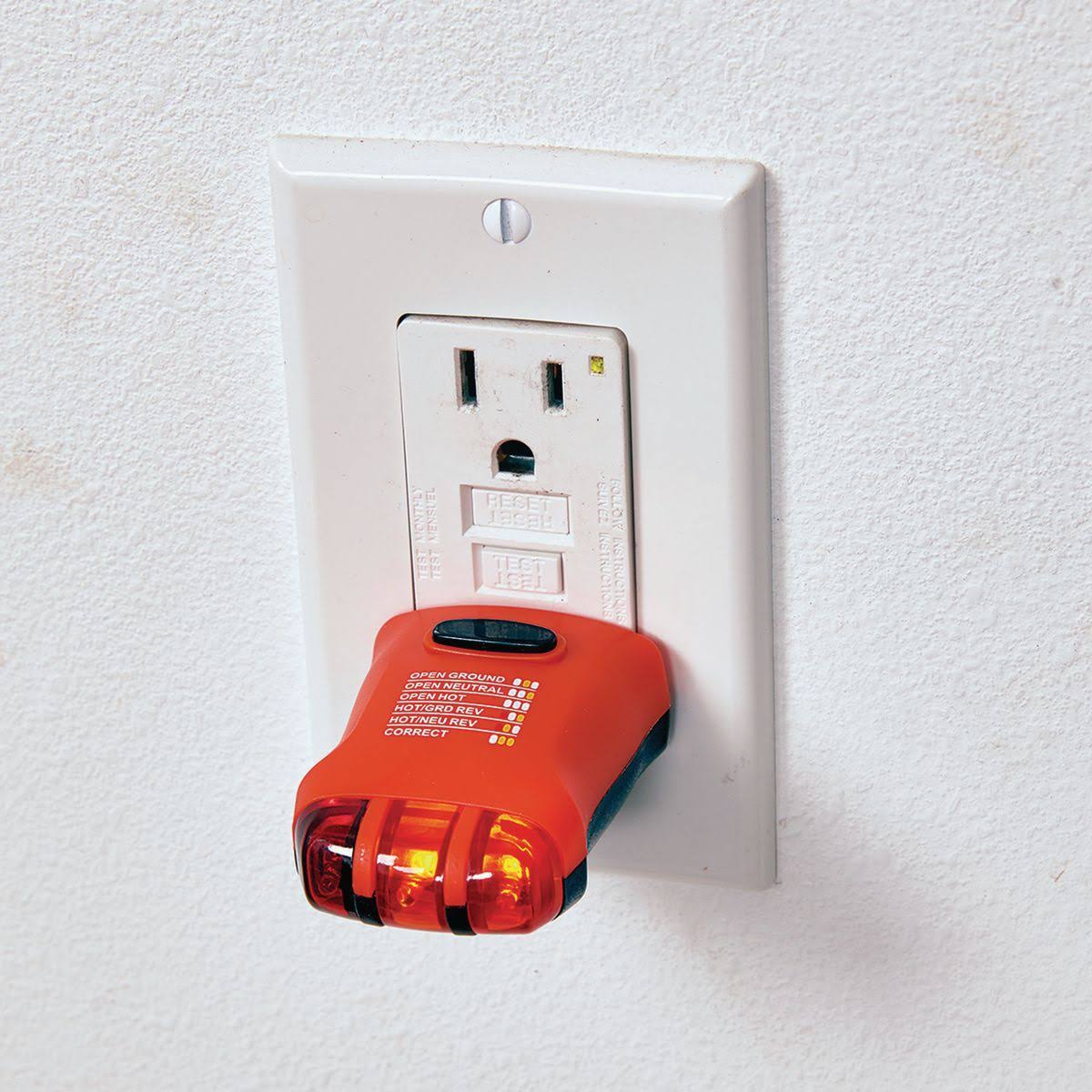 Ames Electrical Receptacle Tester with GFCI Diagnosis 63929