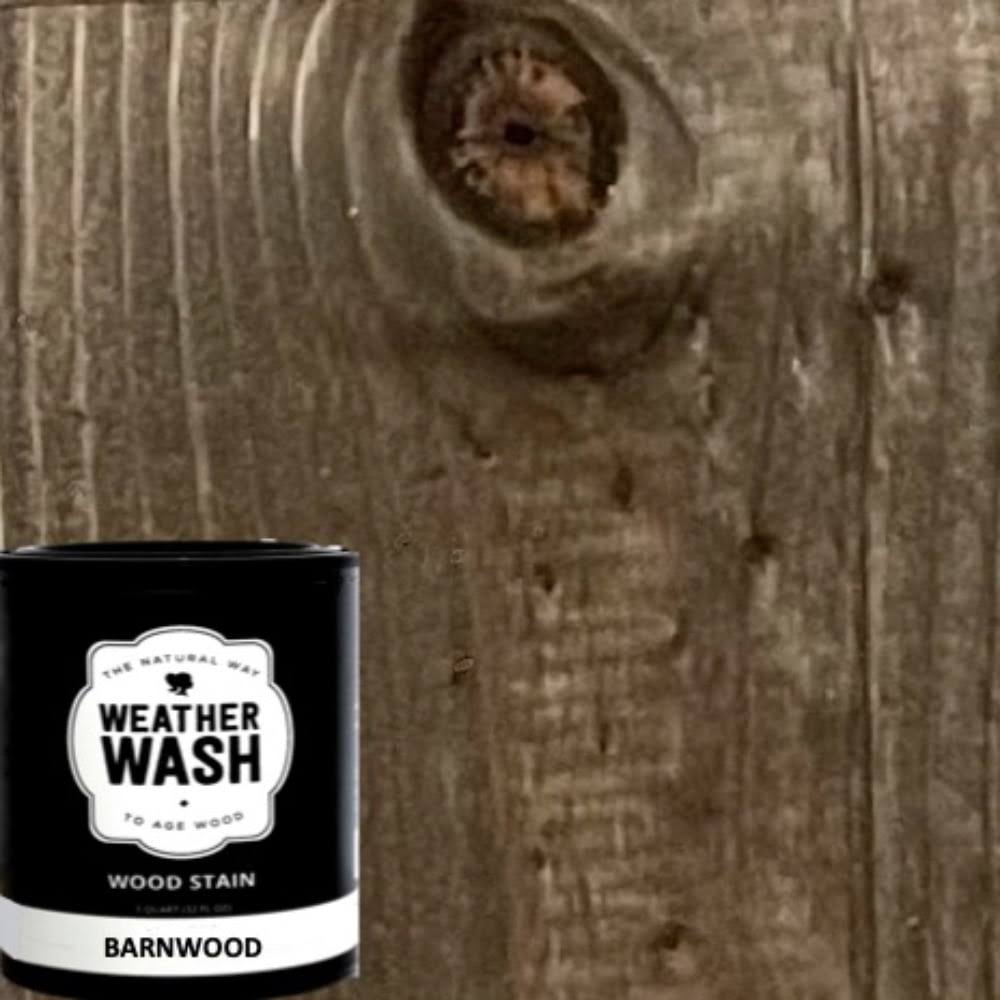 1-Qt. Barnwood Interior Weatherwash Water-Based Transparent Aging Wash Wood Stain, Size: Quart