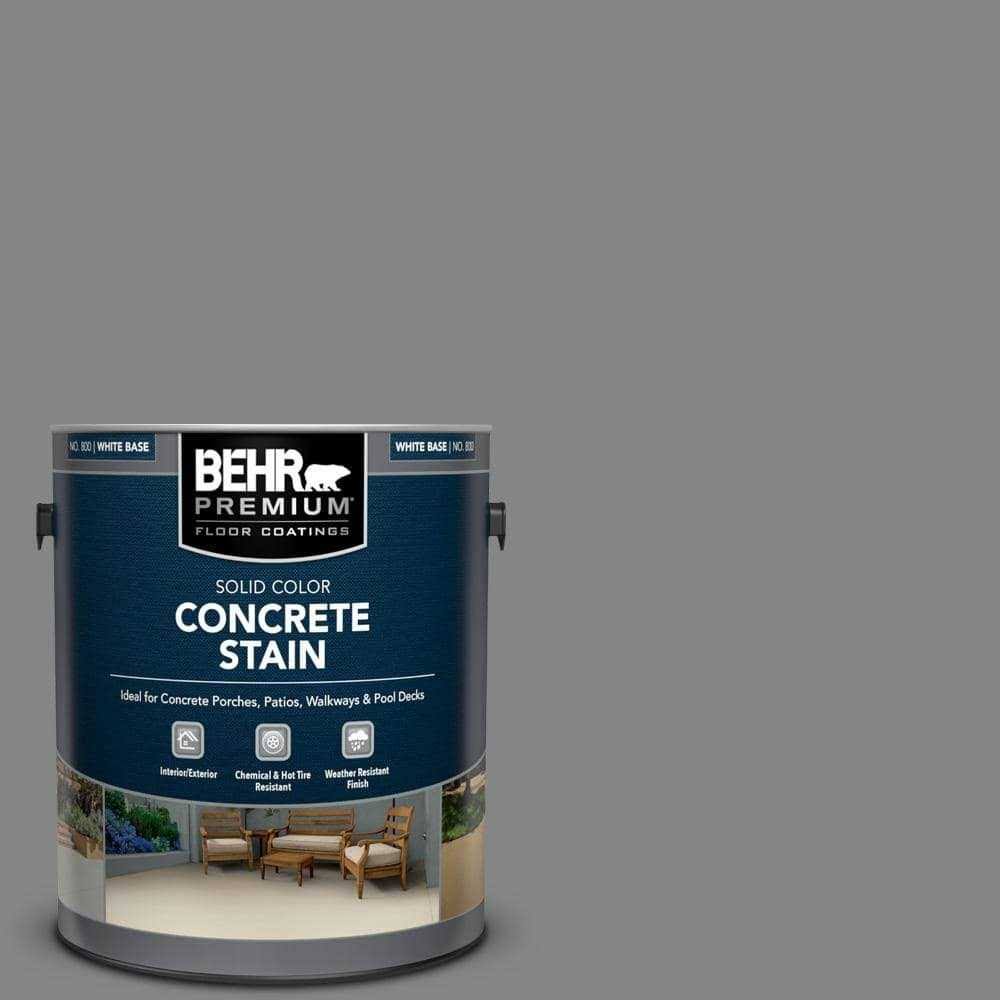 BEHR Premium 1 gal. #PFC-63 Slate Gray Solid Color Flat Interior/Exterior Concrete Stain S0013901
