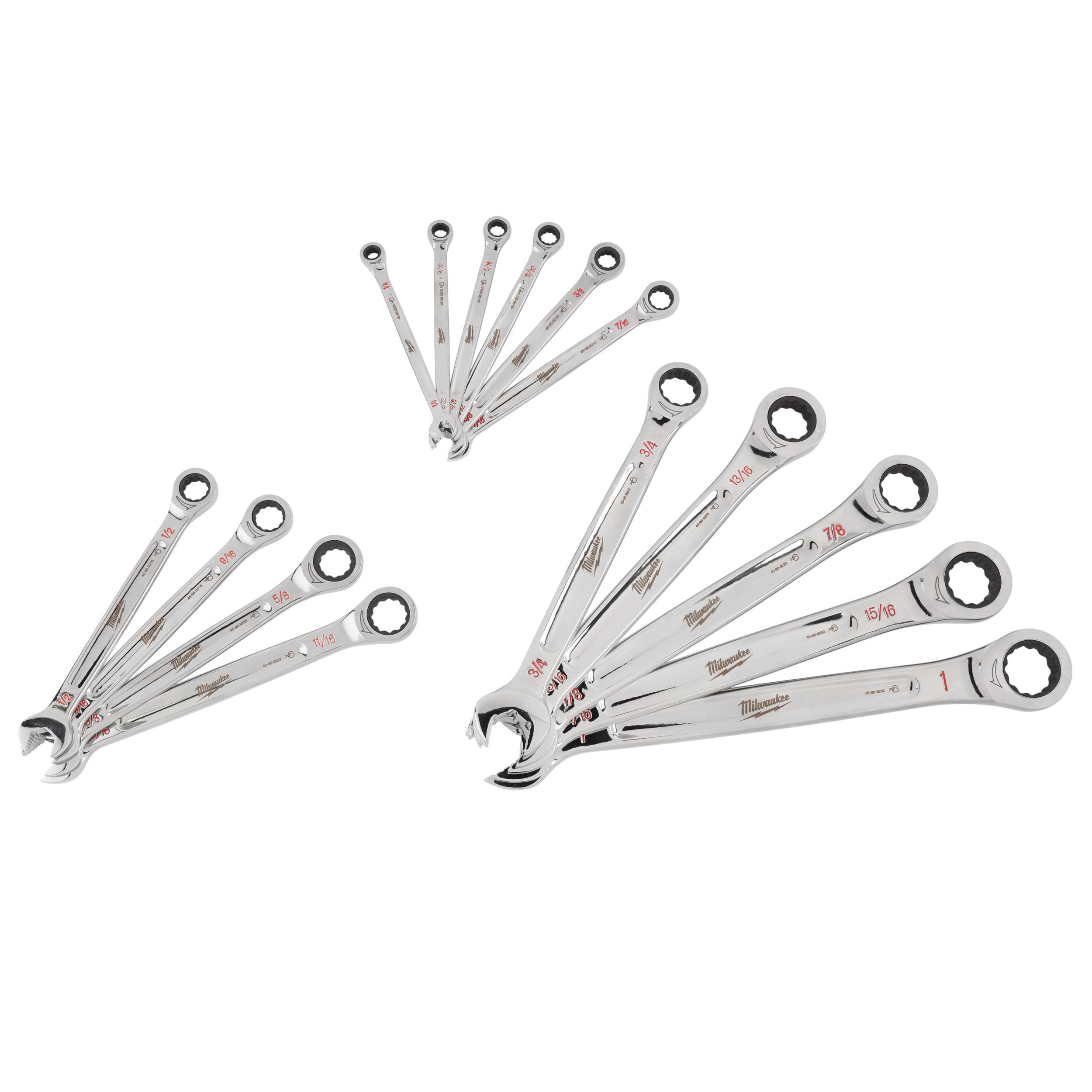 Milwaukee 48-22-9416 15-Piece SAE Ratcheting Combination Wrench Set