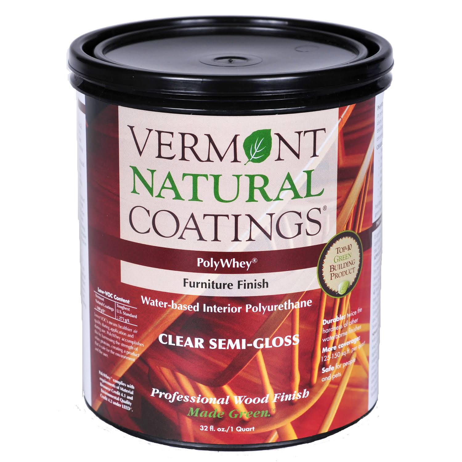 Vermont Natural Coatings 900108 Wood Finish Clr Sg 1qt