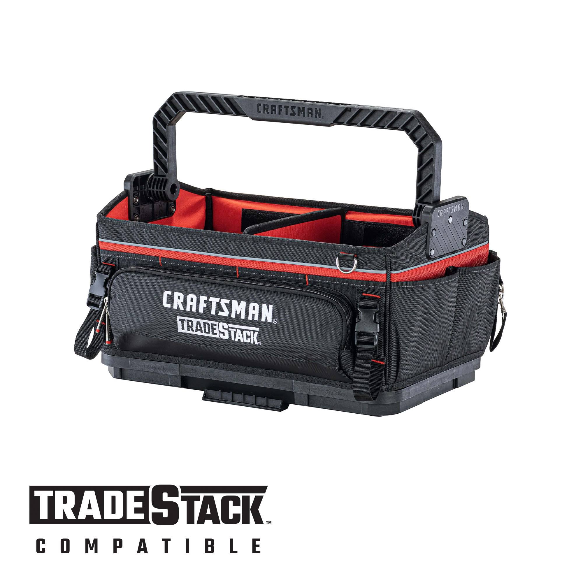 Craftsman TradeStack System Black/Red Polyester 22.375-In Zippered Tool Tote | CMST21451