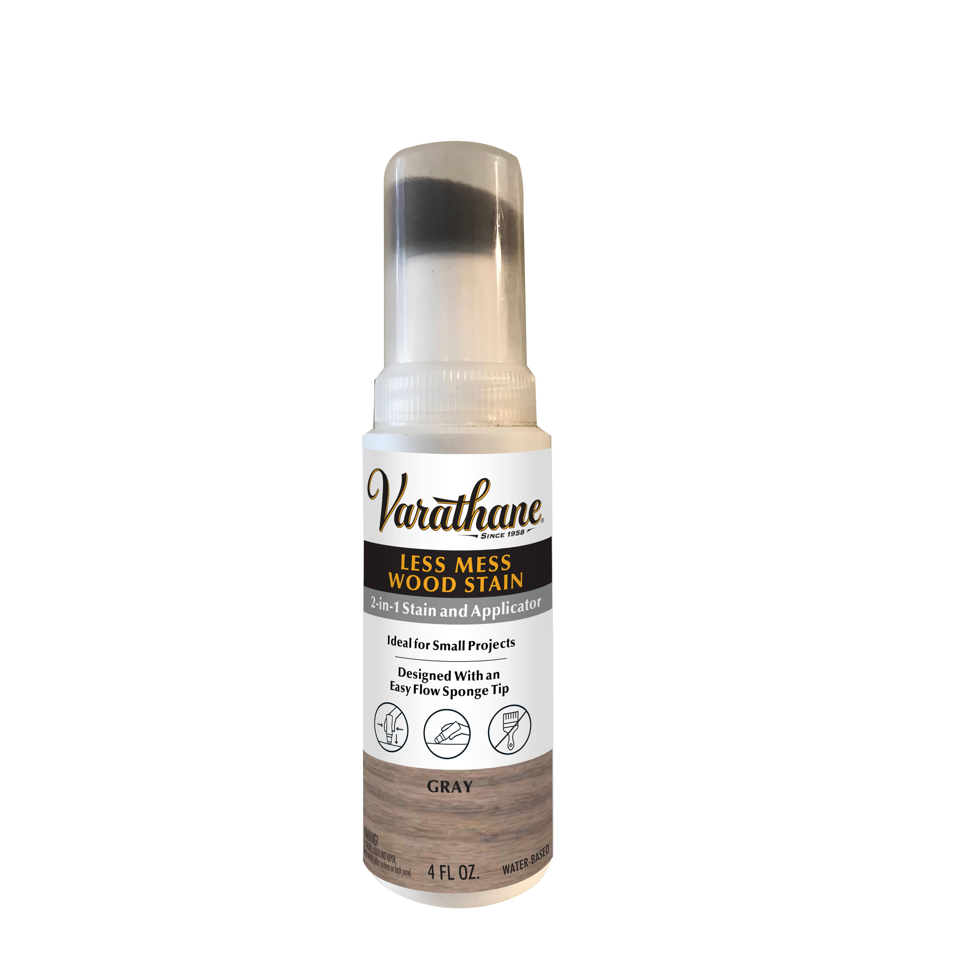 Varathane Less Mess Wood Stain & Applicator 4 oz. Gray