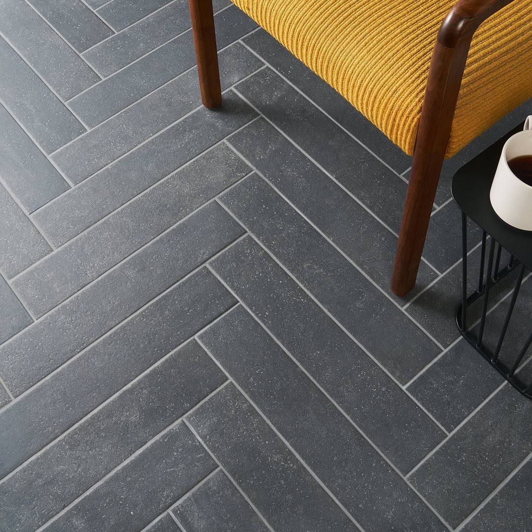 Ivy Hill Tile Sanskrit Black 3.89 in. x 19.37 in. Matte Porcelain Floor and Wall Tile (7.85 Sq. ft./Case)