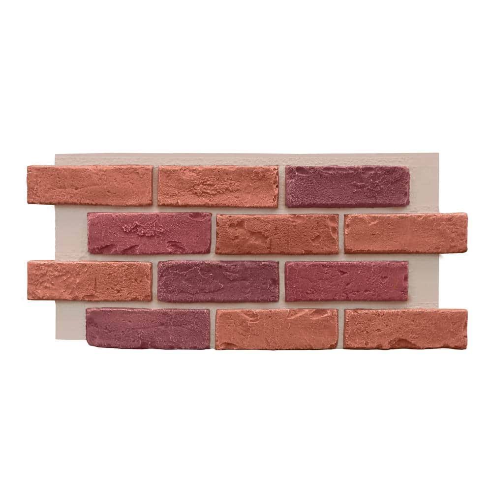 GenStone Faux Brick Half Panel- Multi Color