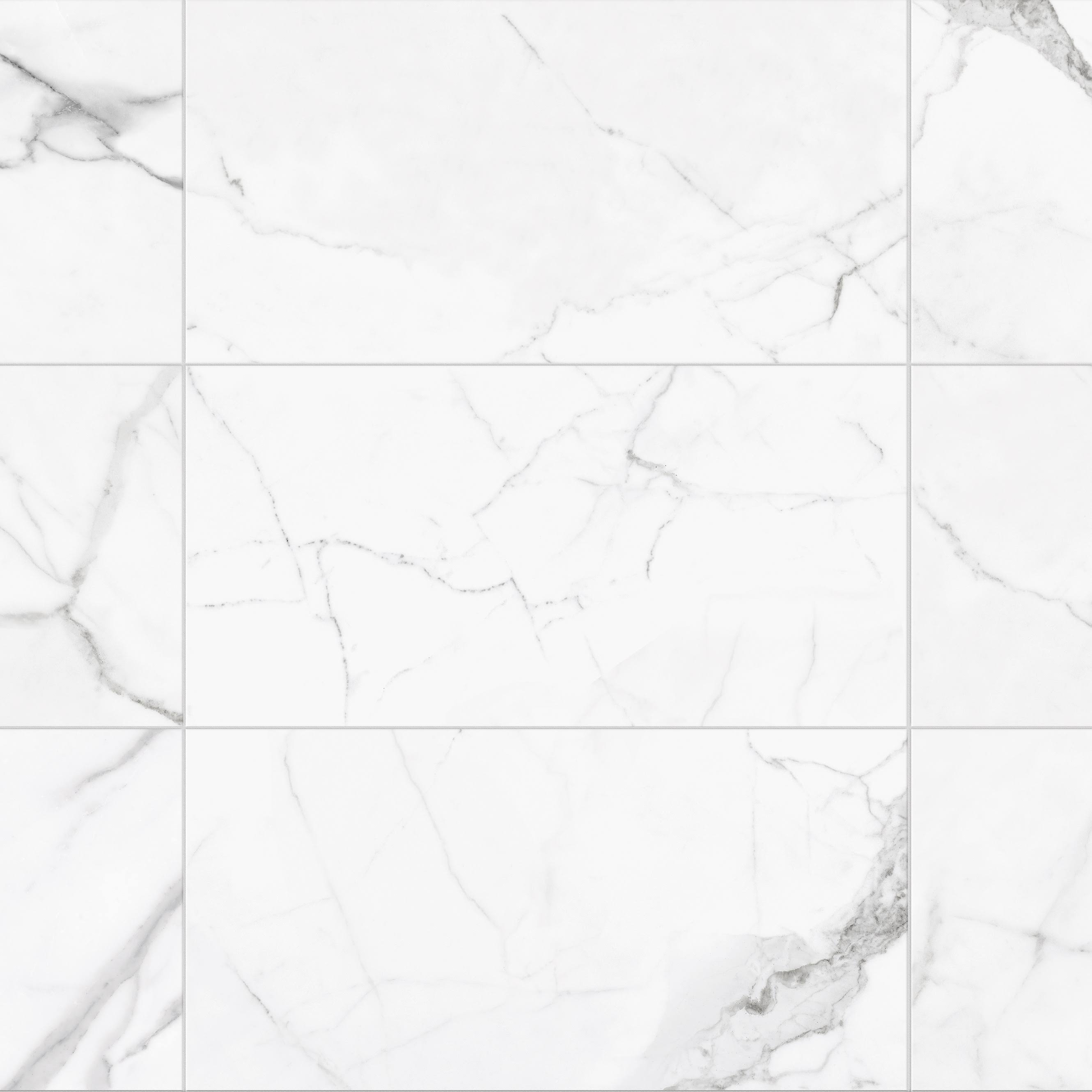 Satori Statuario 12-in x 24-in Polished Porcelain Marble Look Floor Tile (1.93-sq. ft/ Piece)