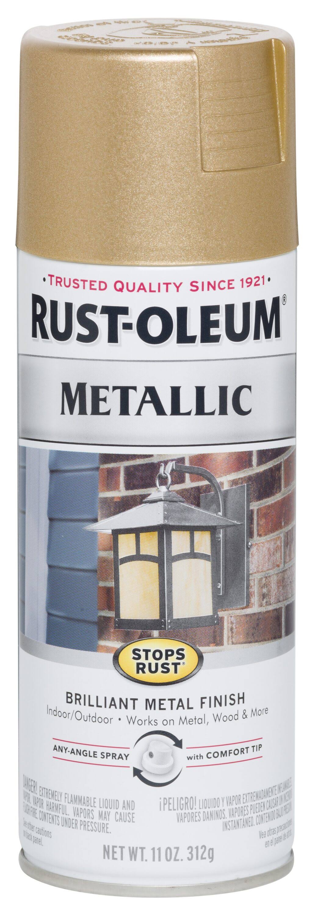 Rust-Oleum 286524 Stops Rust Metallic Spray Paint 11 oz Warm Gold