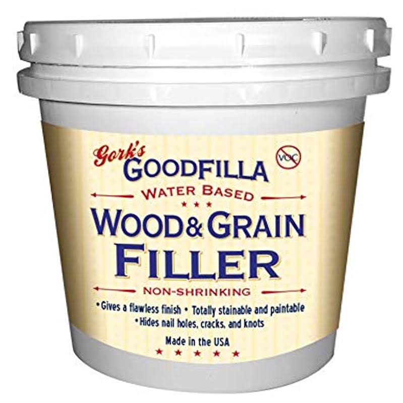 Water-Based Wood & Grain Filler (Trowel Ready)- Red Oak- 1 Quart by Goodfilla | Replace Every Filler & Putty | Repairs, Finishes & Patches |