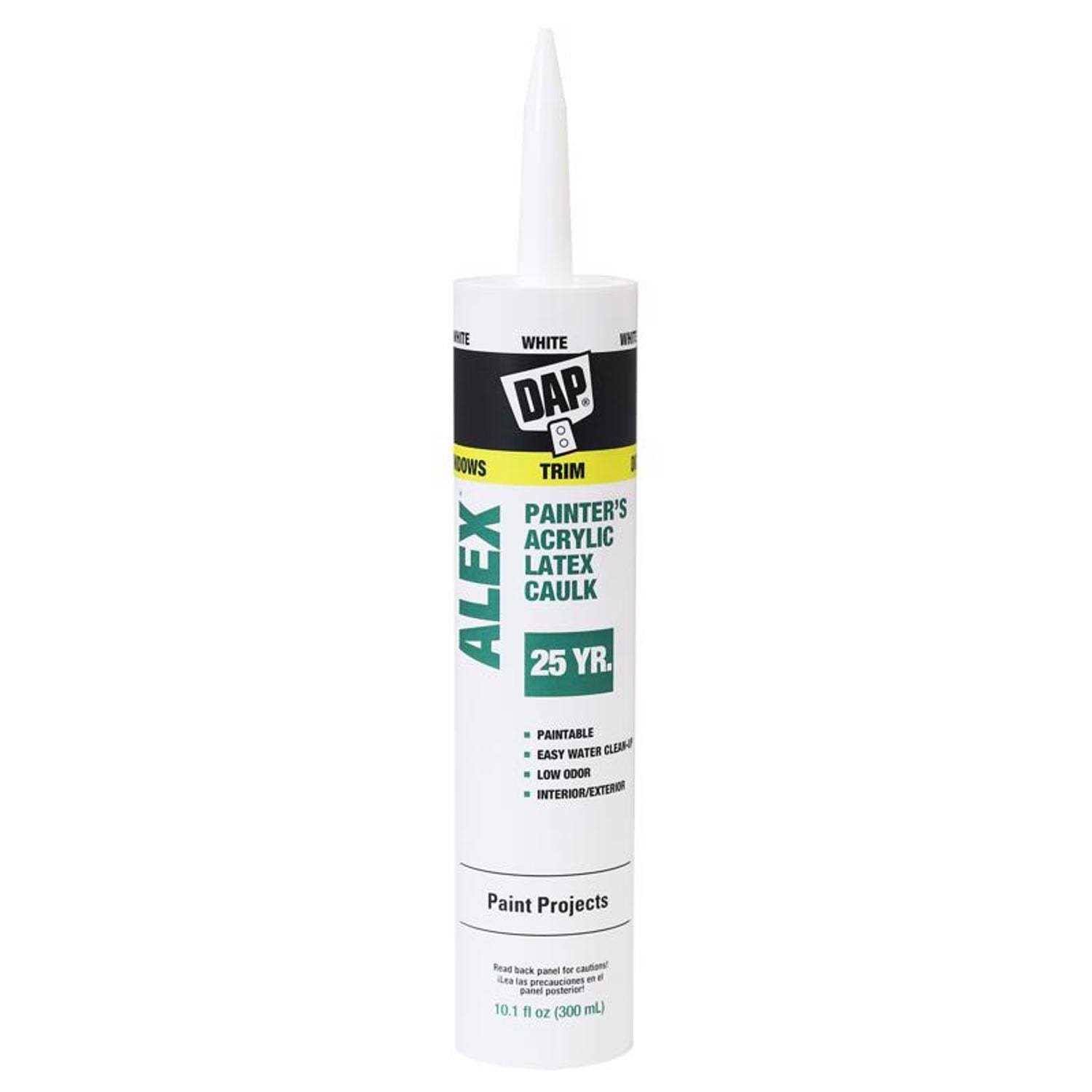 Dap Alex White Acrylic Latex Painter's Caulk 10.1 oz