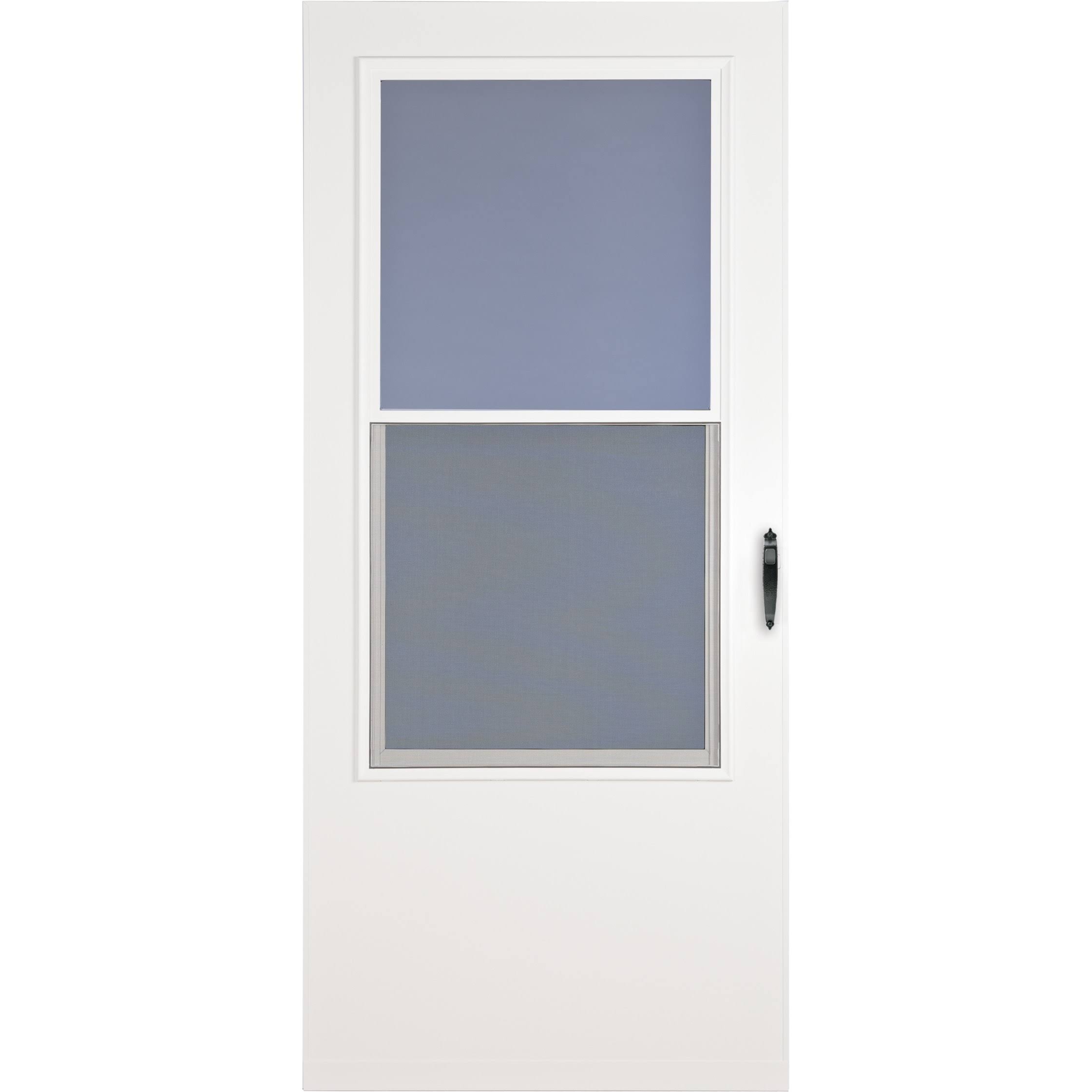 Larson 32-in x 81-in White Mid-View Storm Door | 59008031M