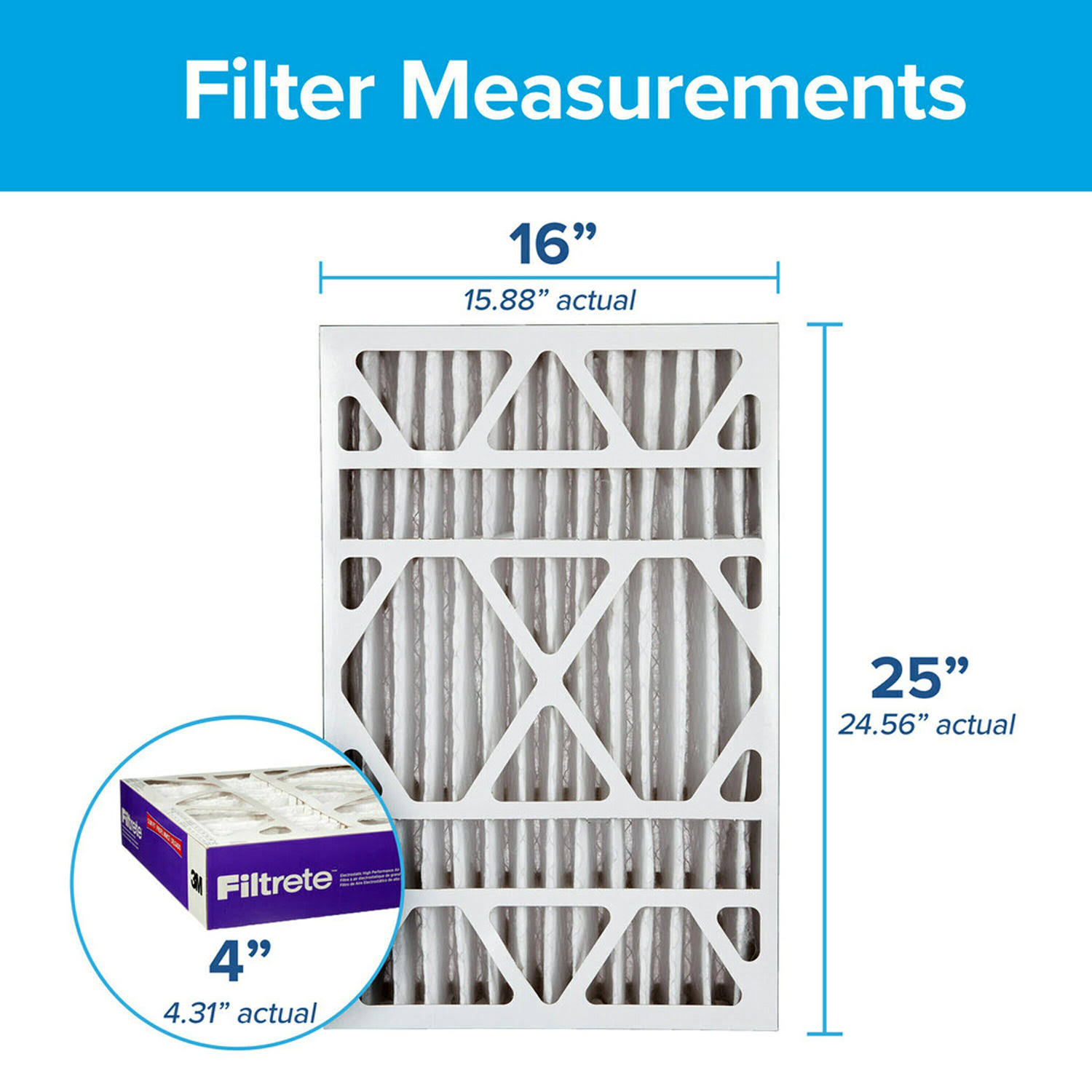 Filtrete Allergen Reduction Filter for 4 Housings 20 x 25 x 4 2 Pack