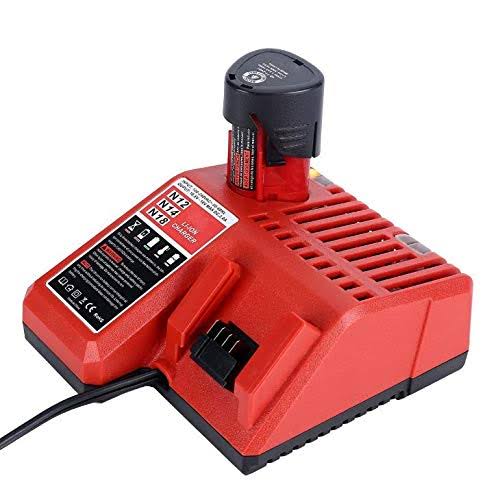 Epowon M18 & M12 Rapid Charger Replacement for Milwaukee 48-59-1812 12V&18V XC Lithium Ion Battery 48-11-1850 48-11-1840 48-11-1815