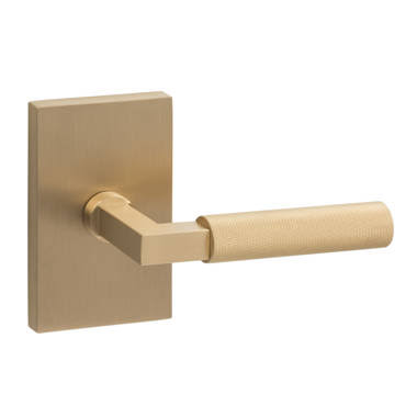 Sure-Loc Hardware LV100 SB GRIP-WN Door Lever with Levanto Dummy Rosette Finish: Satin Brass