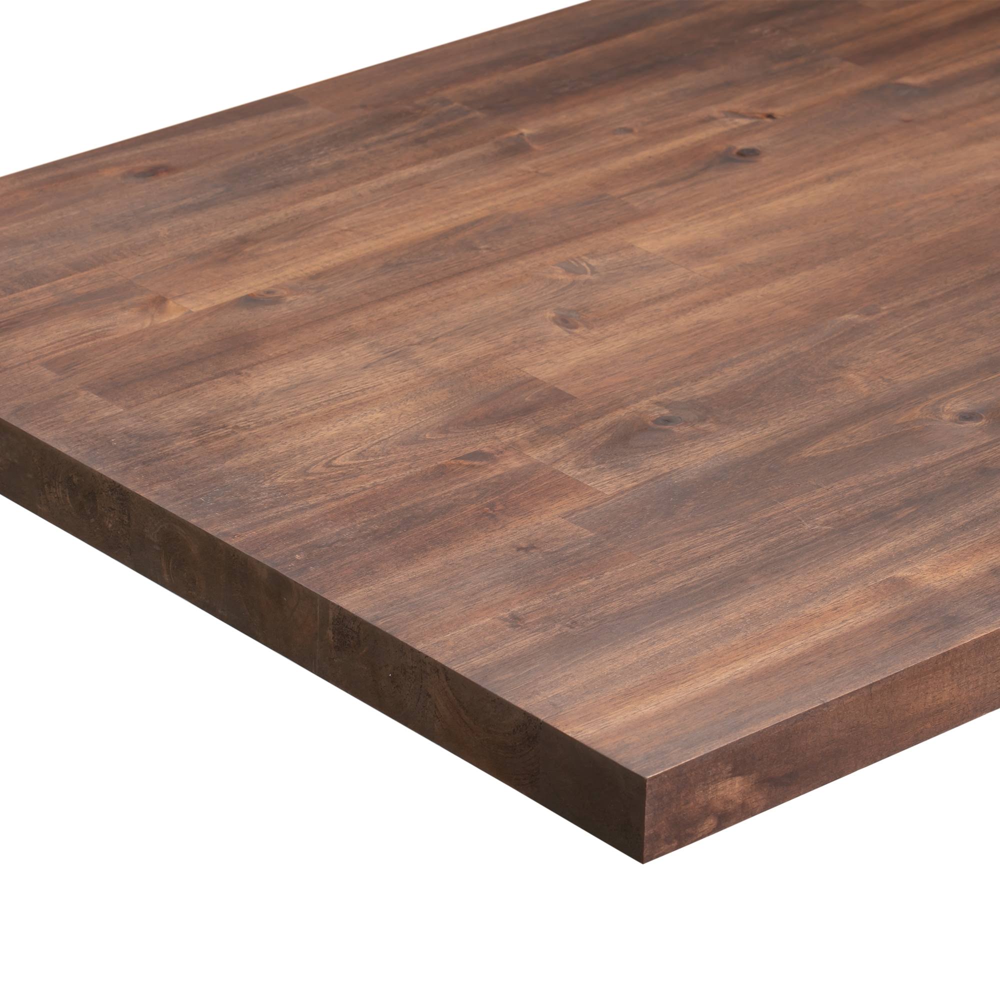 Sparrow Peak Acacia 72-in x 25-in x 1.5-in Espresso Stained Straight Butcher Block Acacia Countertop 1525FJACESP-72