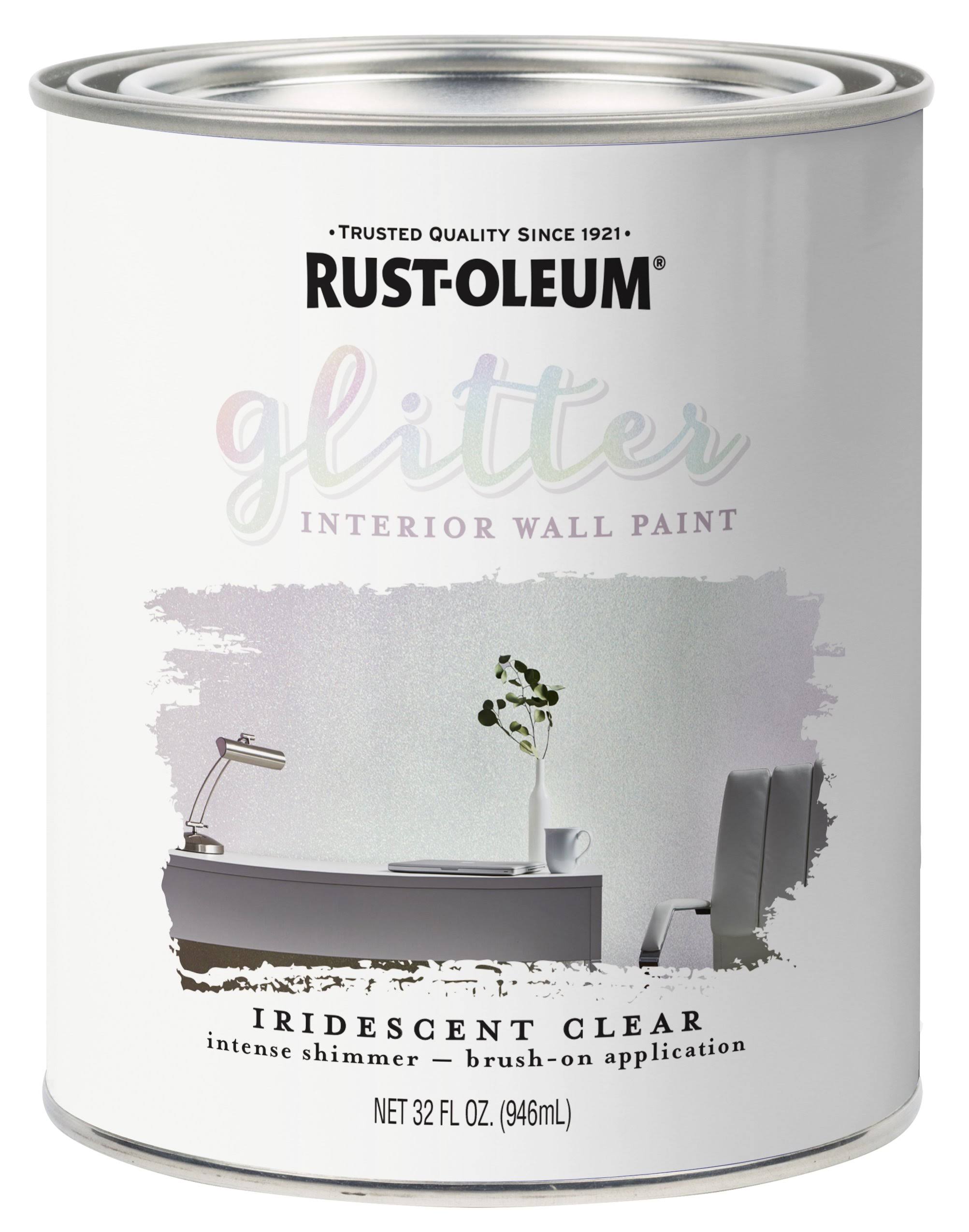 Rust-Oleum 1 qt. Iridescent Clear Glitter Interior Wall Paint