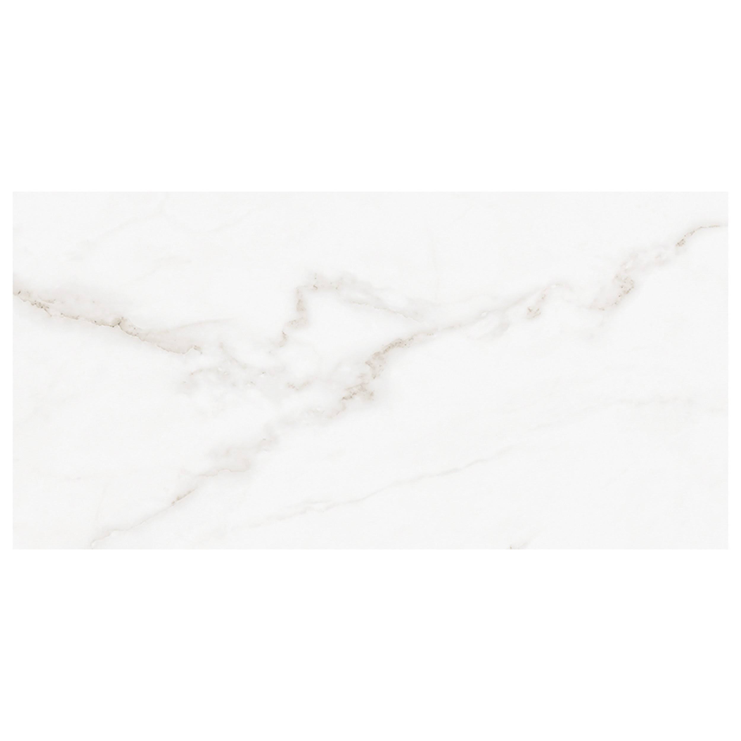 San Giorgio | Venato II Matte Porcelain Tile, 12 x 24, White, 9 mm Thick- Floor & Decor