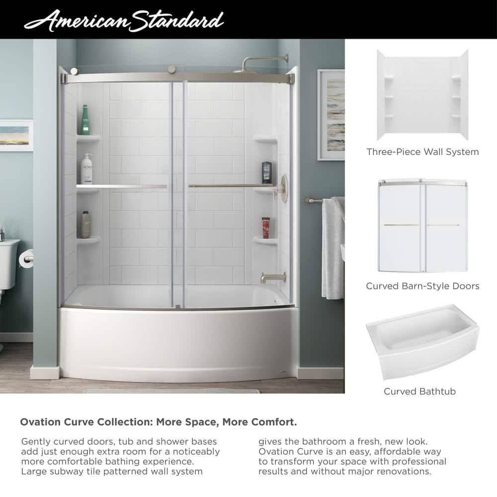 American Standard Ovation Curve 60 in. Left Drain Rectangular Apron Front Bathtub in Arctic White