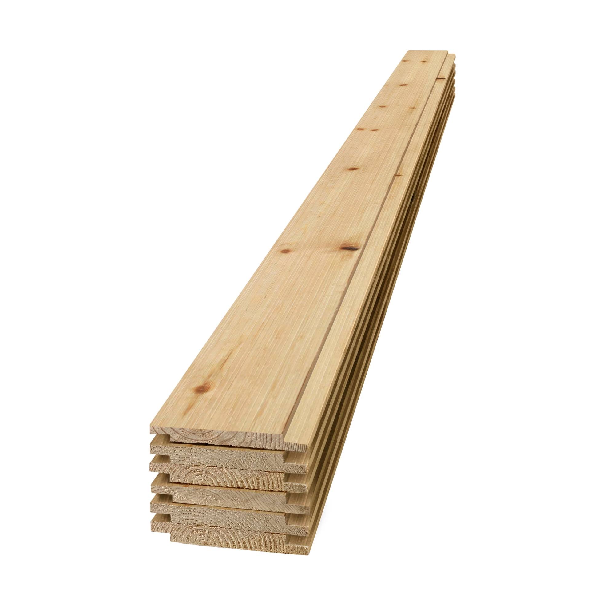 UFP-Edge 1 in. x 8 in. x 6 ft. Barn Wood Natural Pine Shiplap Board (6-pack)
