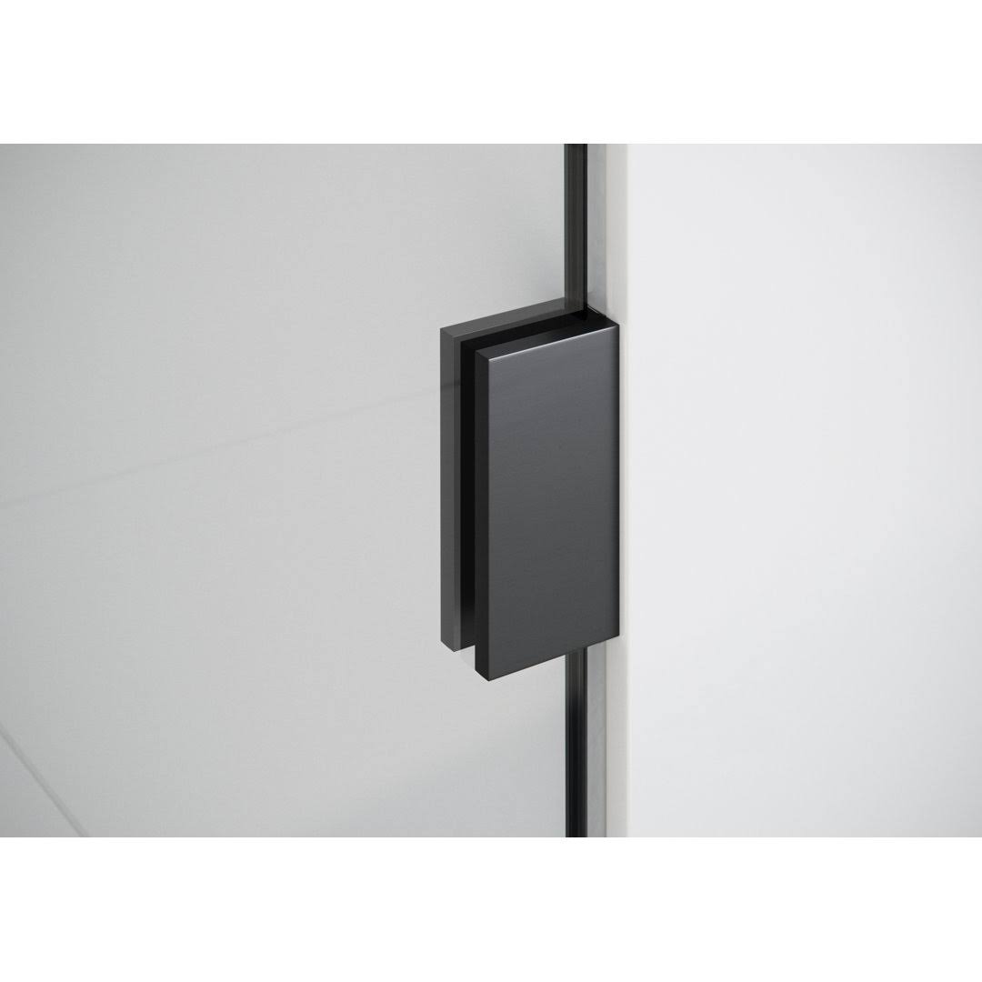 Glass Warehouse GW-SFP-24-MB Vela 24 in. x 78 in. Fully Frameless Single Fixed Shower Panel Finish: Matte Black