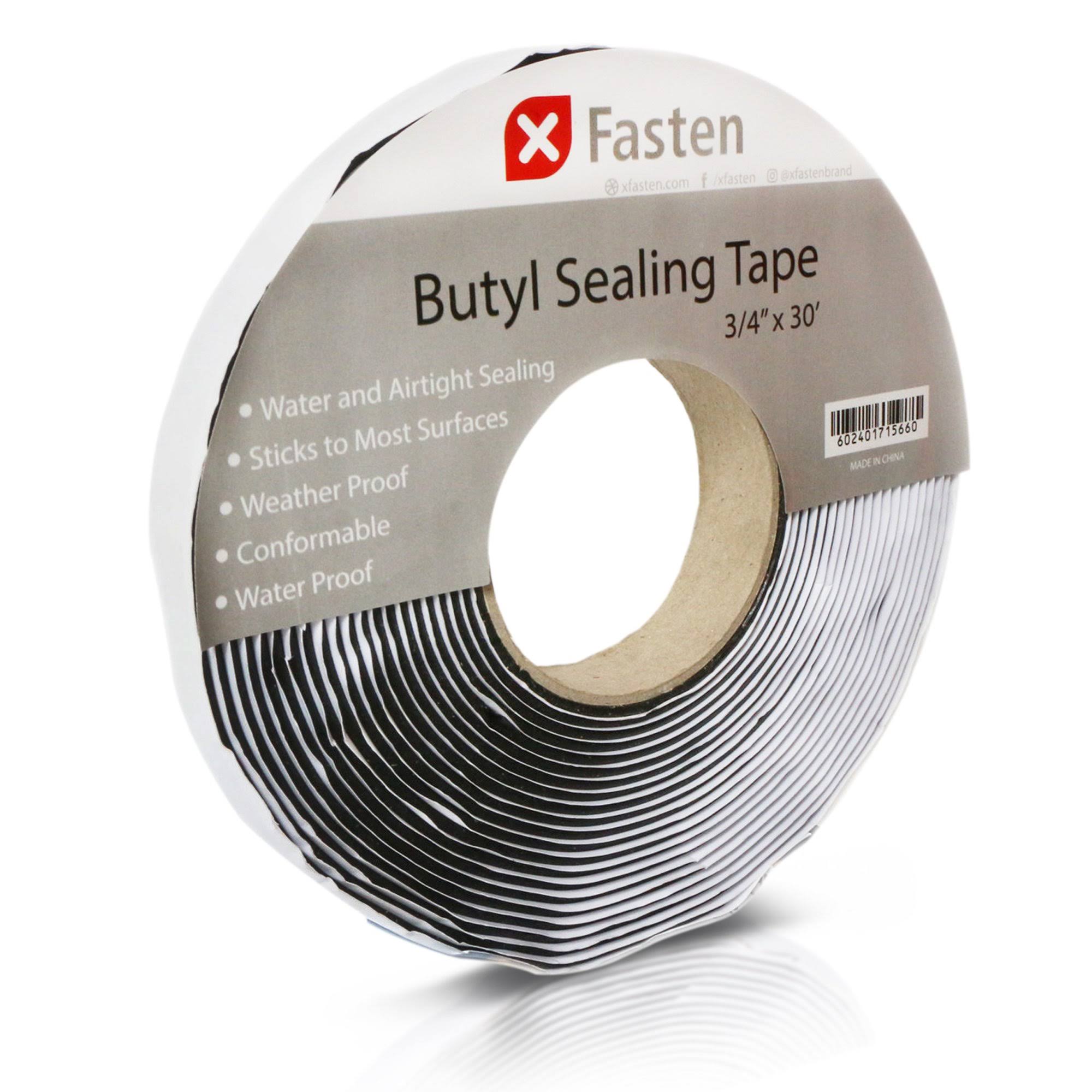 XFasten Black Butyl Seal Tape 1/8-Inch x 3/4-Inch x 30-Foot