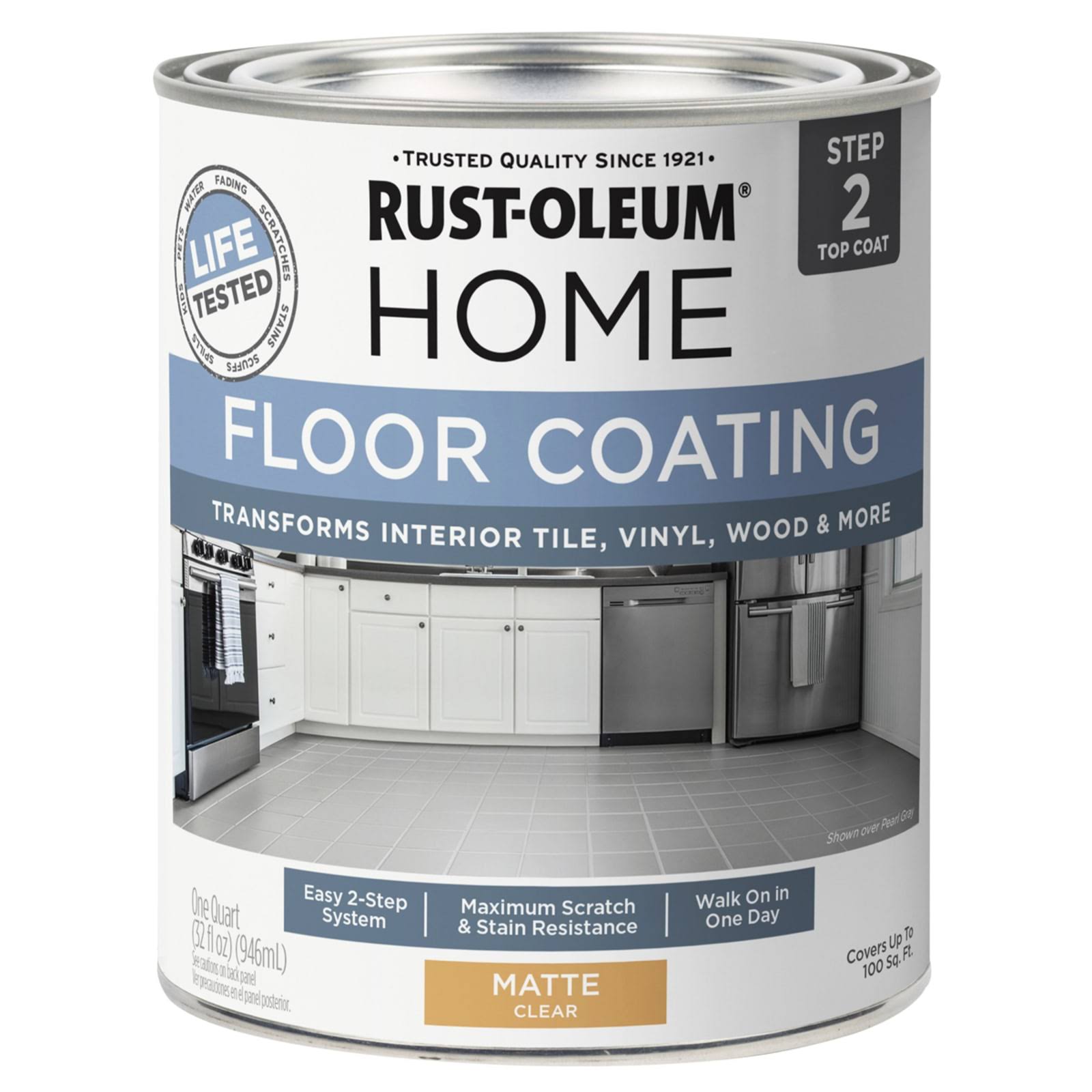 Rust-Oleum Home Floor Top Coat Matte Clear 1 qt 358871