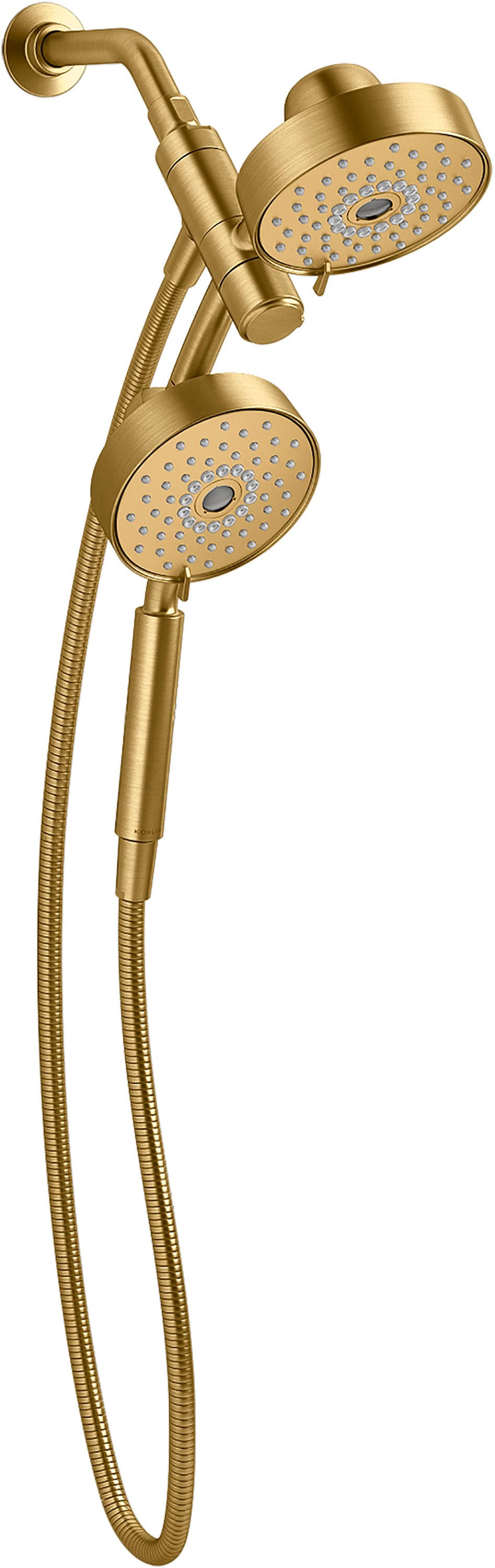 Kohler 23219-2MB Purist 2-in-1 Multifunction 2.5 GPM Shower Combo Kit Vibrant Brushed Moderne Brass