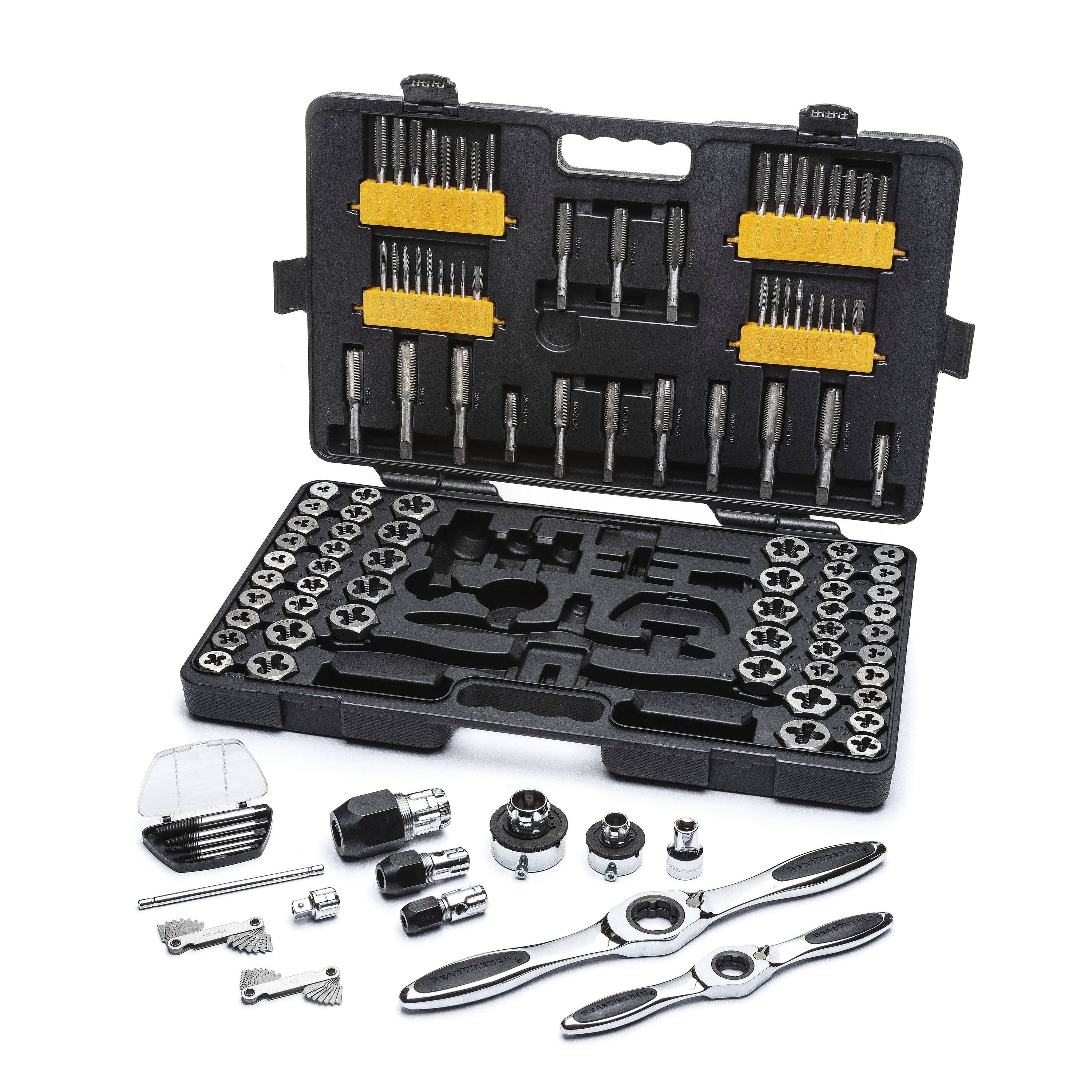 GearWrench 82812 114-Piece SAE/Metric Ratcheting Tap and Die Set