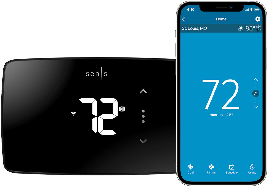 Sensi Lite Smart Programmable Wi-Fi Thermostat, Works with Alexa (ST25)