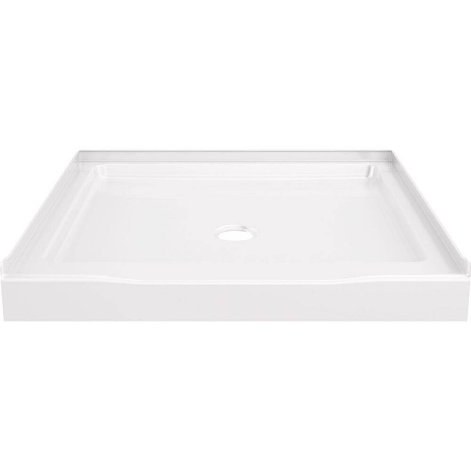 Delta Classic 500 36 in. x 36 in. Center Drain Shower Pan, White