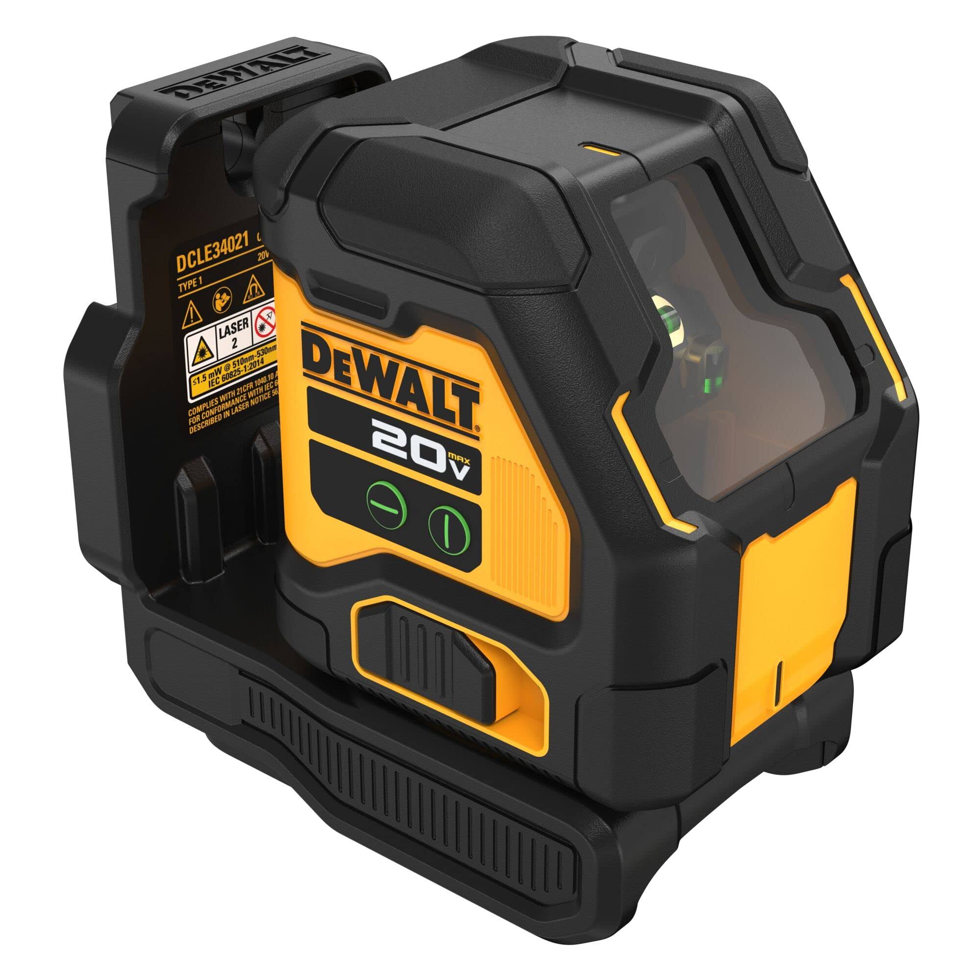 DeWalt DCLE34021B 20V Max Green Cross Line Laser Level, Tool Only